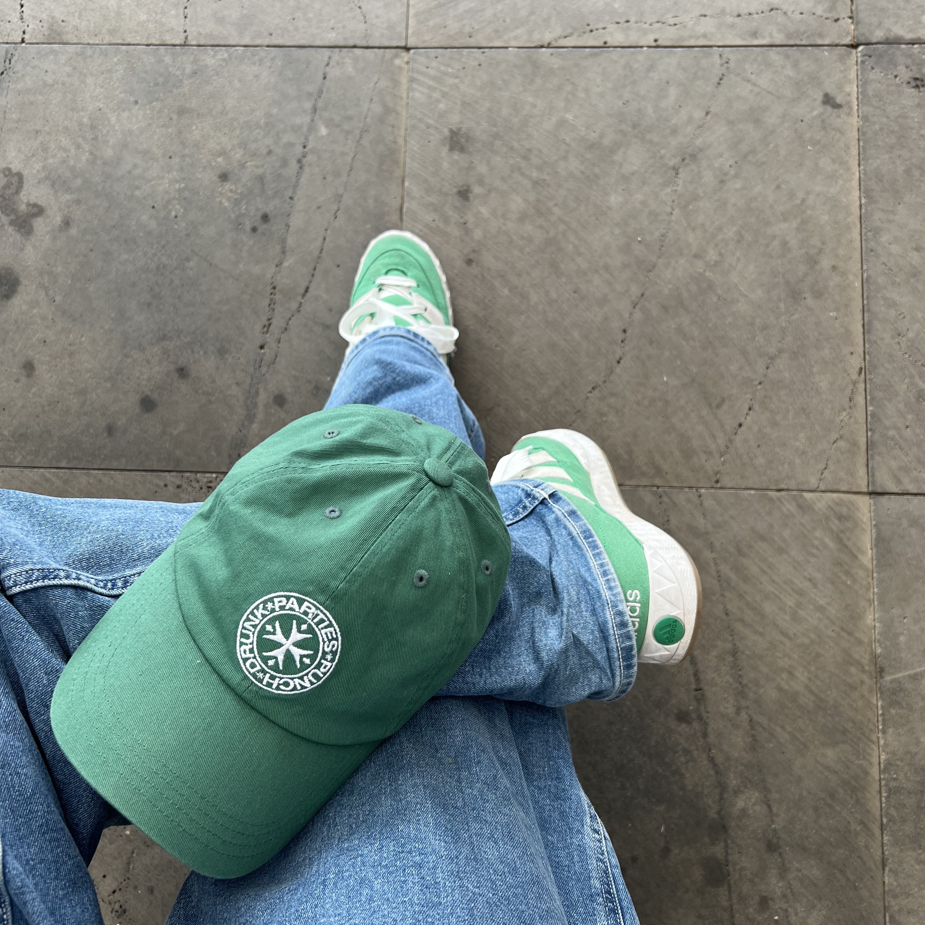 Adidas Adimatic Green 착용 스타일 - 1