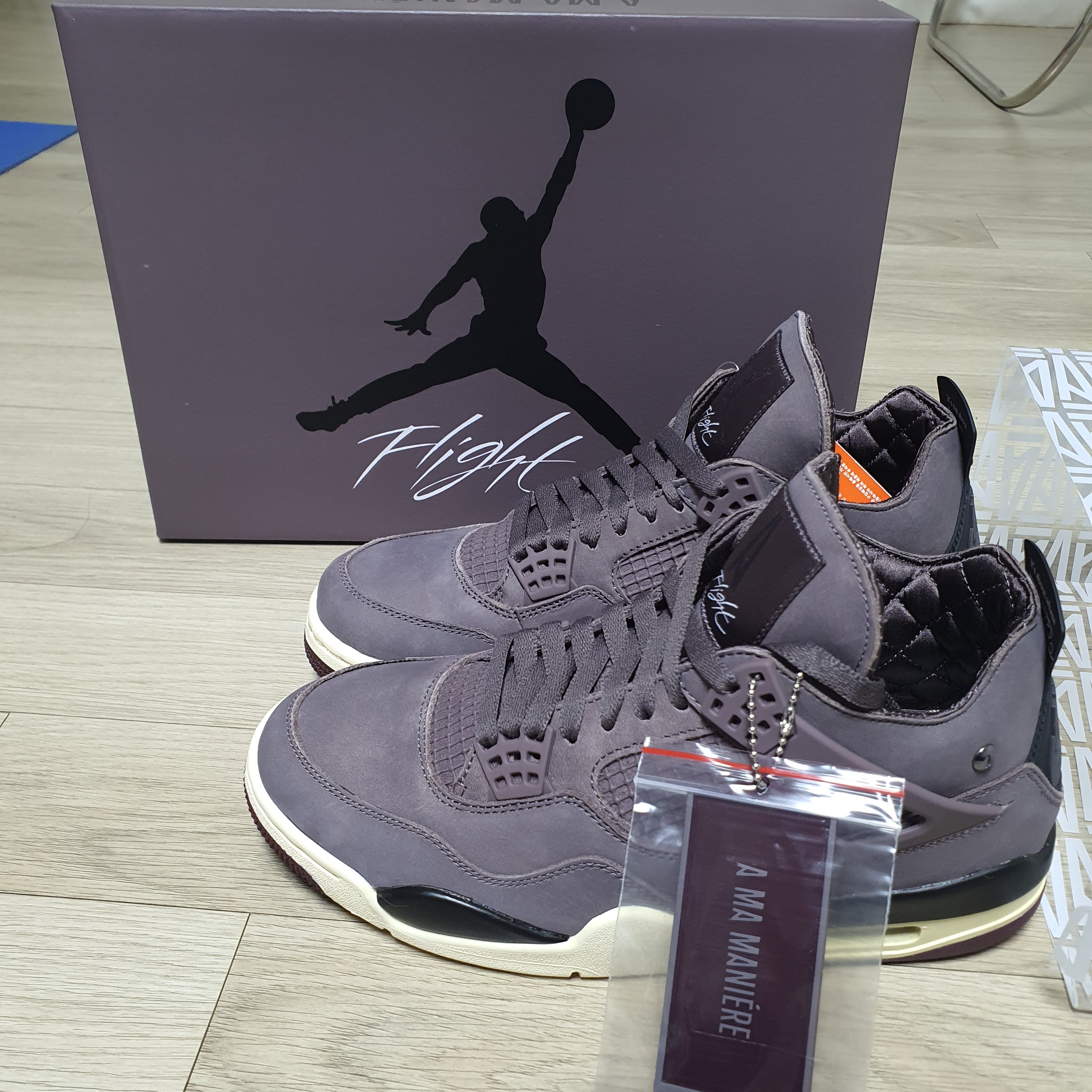 Jordan 4 x A Ma Maniere Retro Violet Ore 착용 스타일 - 1