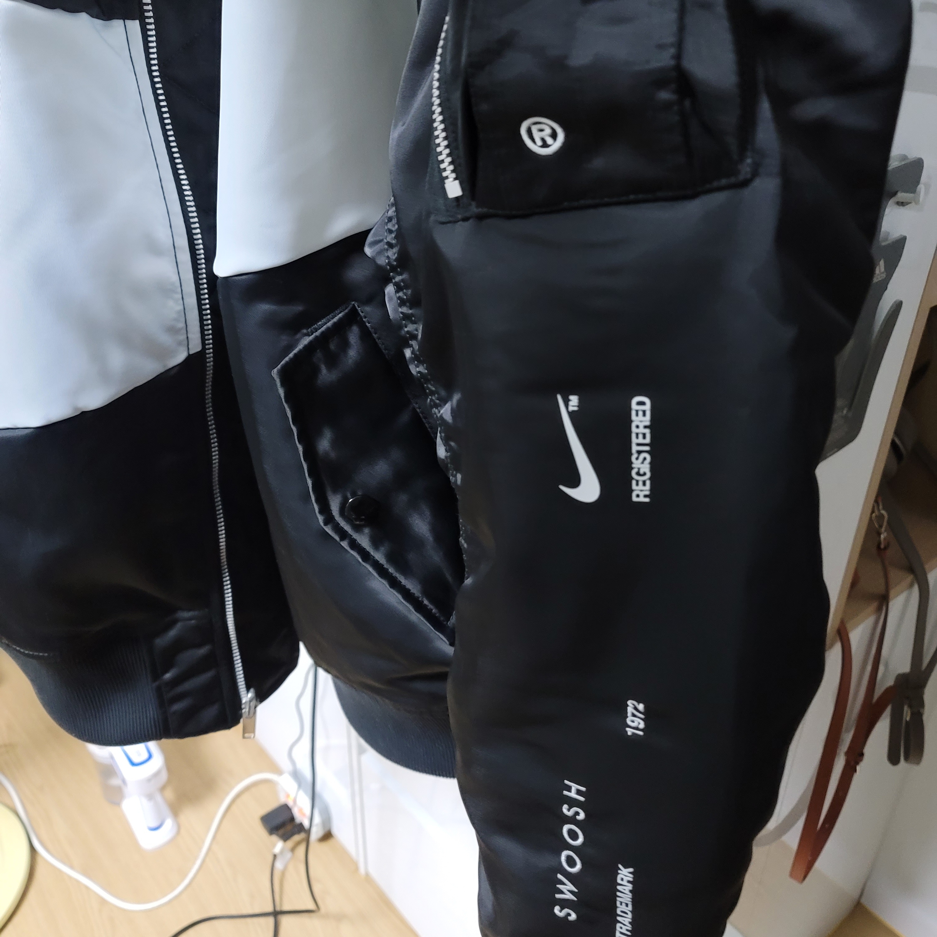 Nike NSW Swoosh Therma-Fit Bomber Black - Asia 착용 스타일 - 3
