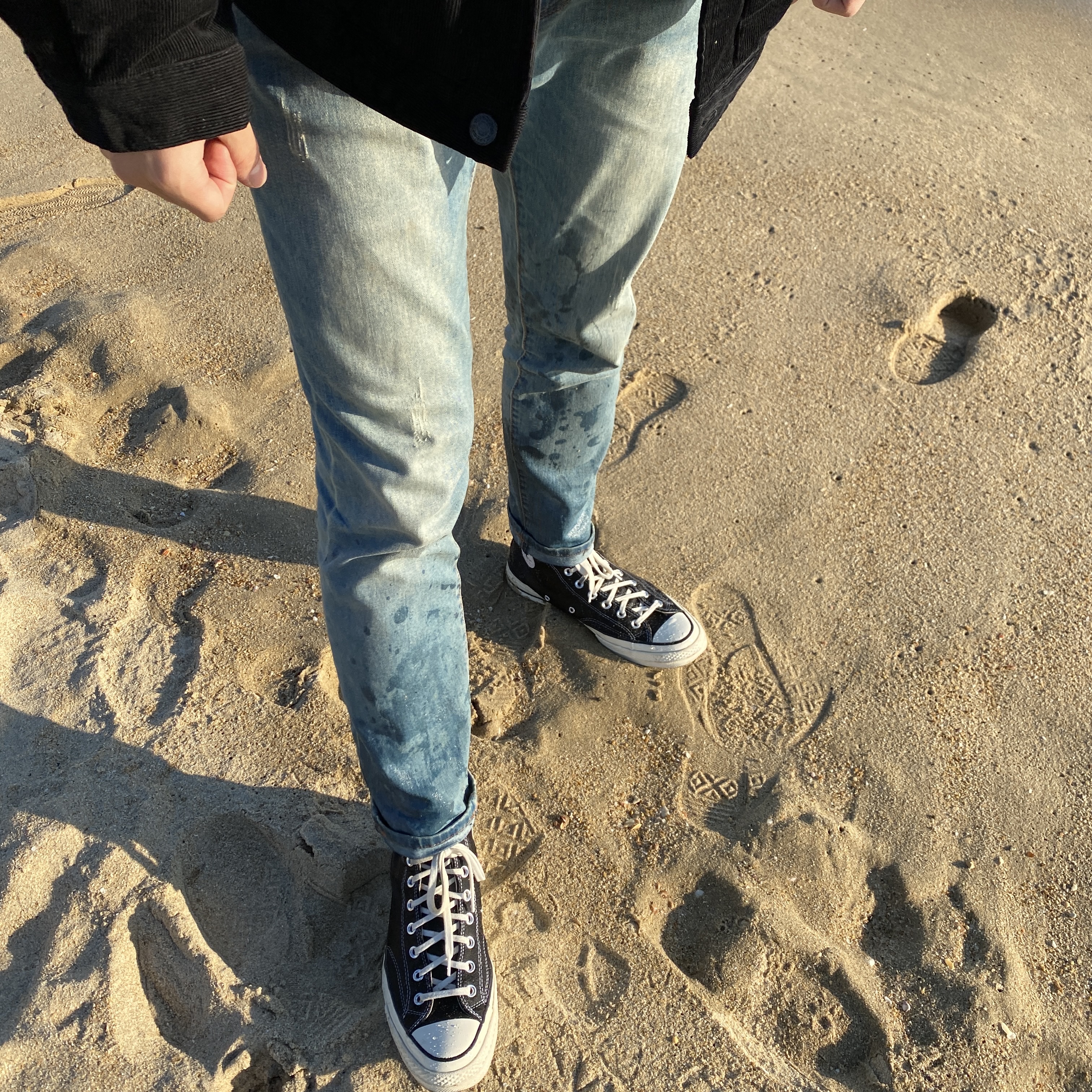 Converse Chuck 70 Hi Black 착용 스타일 - 4