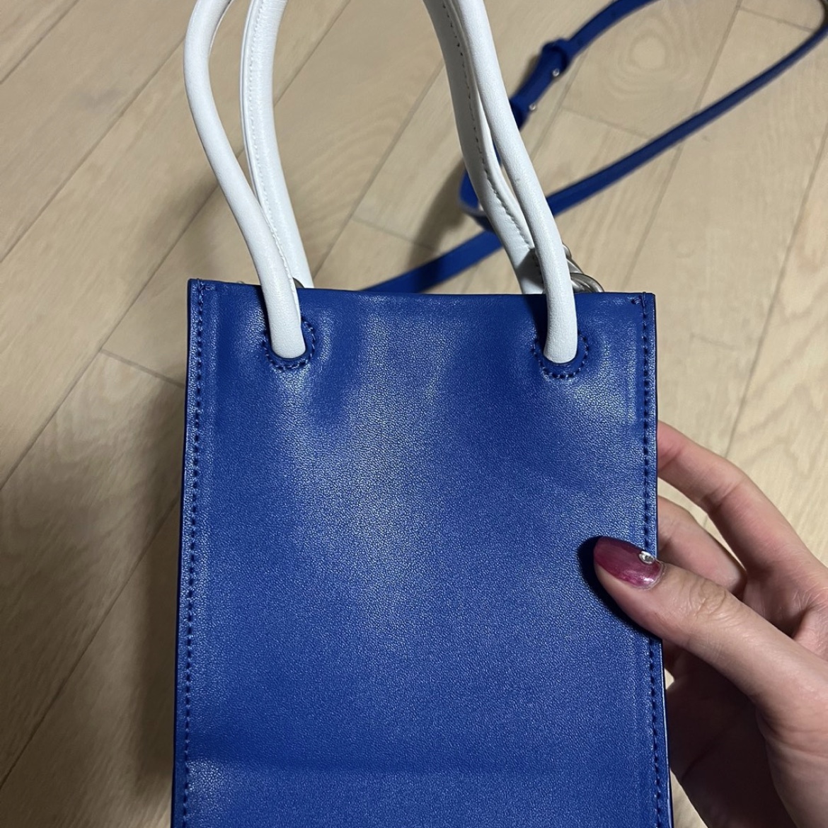 Ader Error Small Shopper Bag Blue 착용 스타일