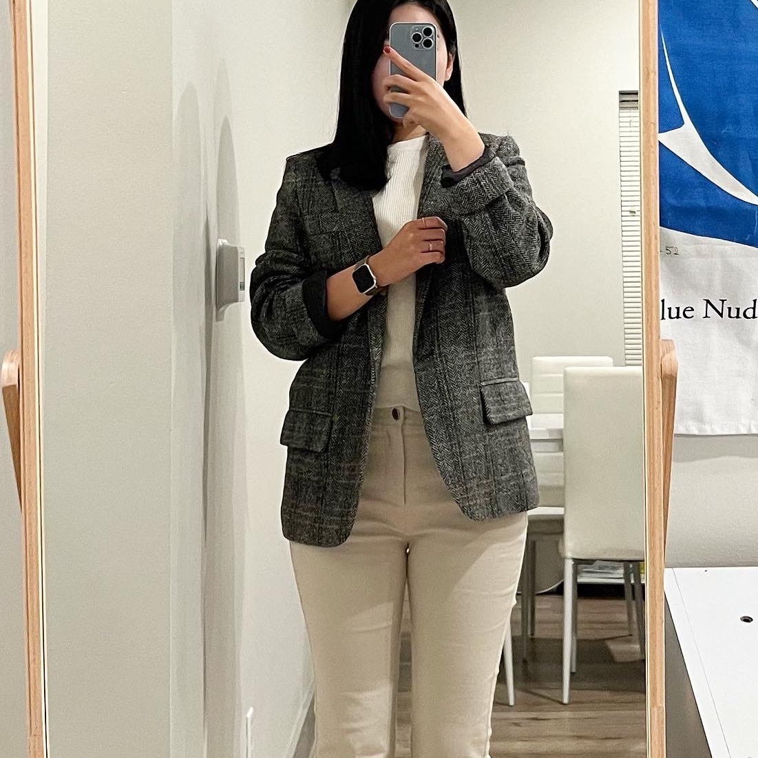 (W) Isable Marant Charlyne Wool Jacket Neutral 착용 스타일