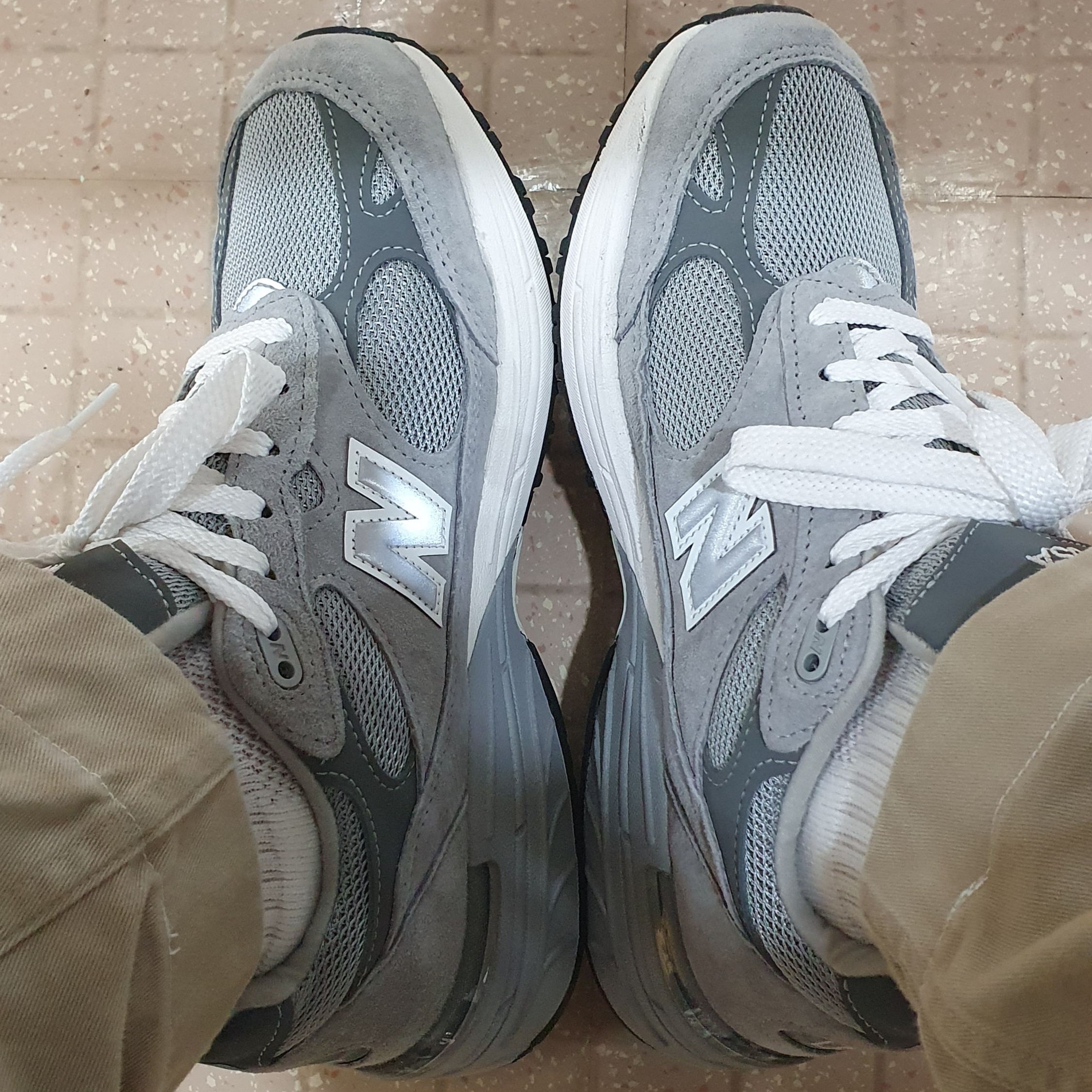 New Balance 993 Made in USA Grey - D Standard 착용 스타일