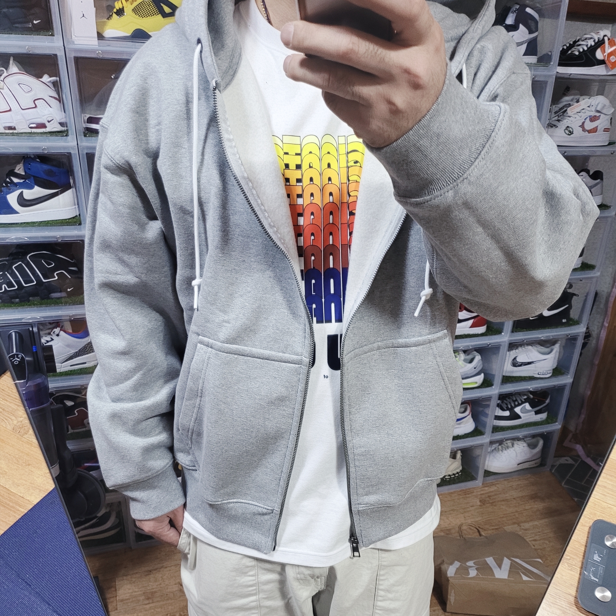 Nike NRG Solo Swoosh Woven Track Jacket Black - Asia, Nike NRG Solo Swoosh Fleece Hoodie Black White - US/EU 착용 스타일 - 4