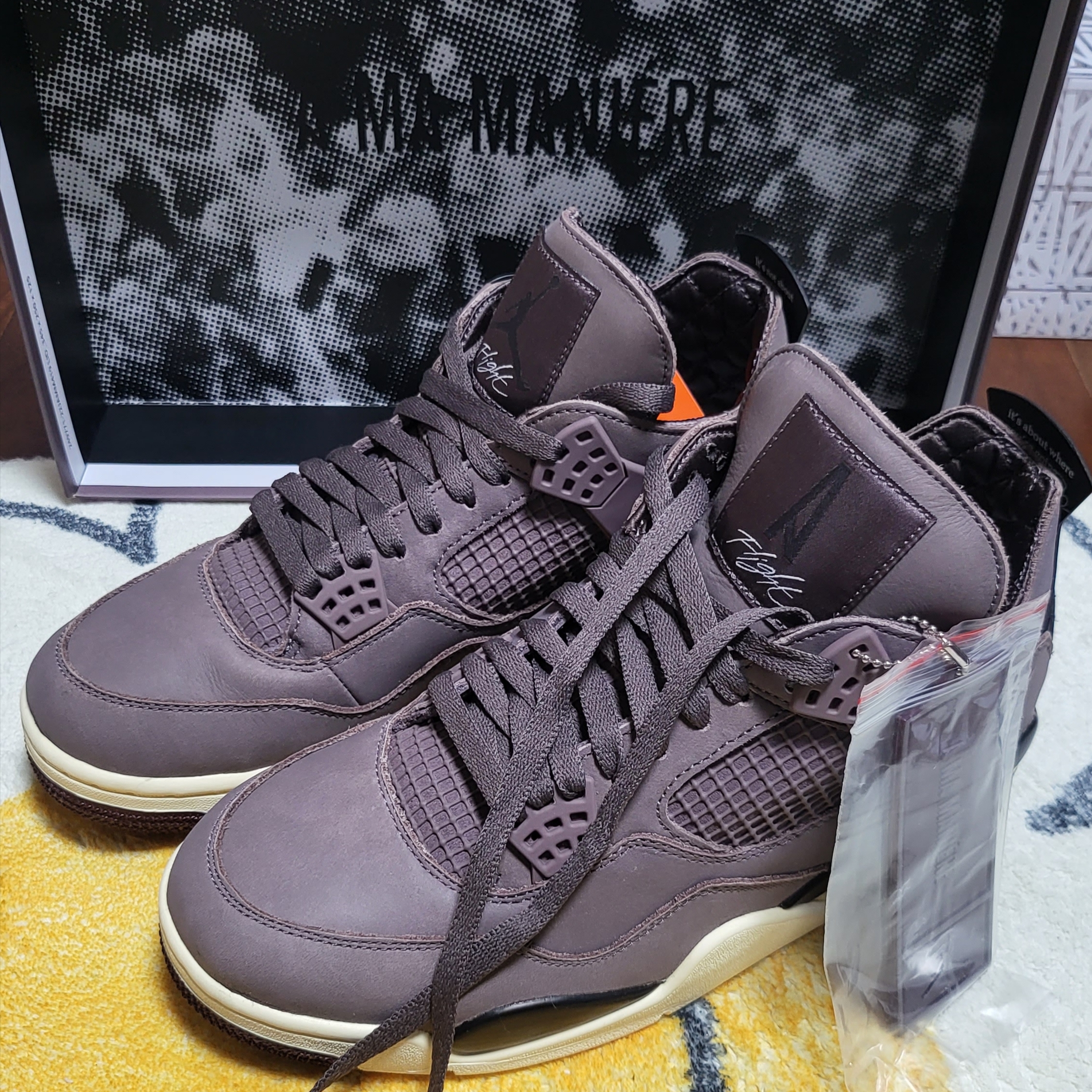 Jordan 4 x A Ma Maniere Retro Violet Ore 착용 스타일 - 1