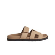 (W) Hermes Chypre Sandal Suede Goatskin & Beige Argile