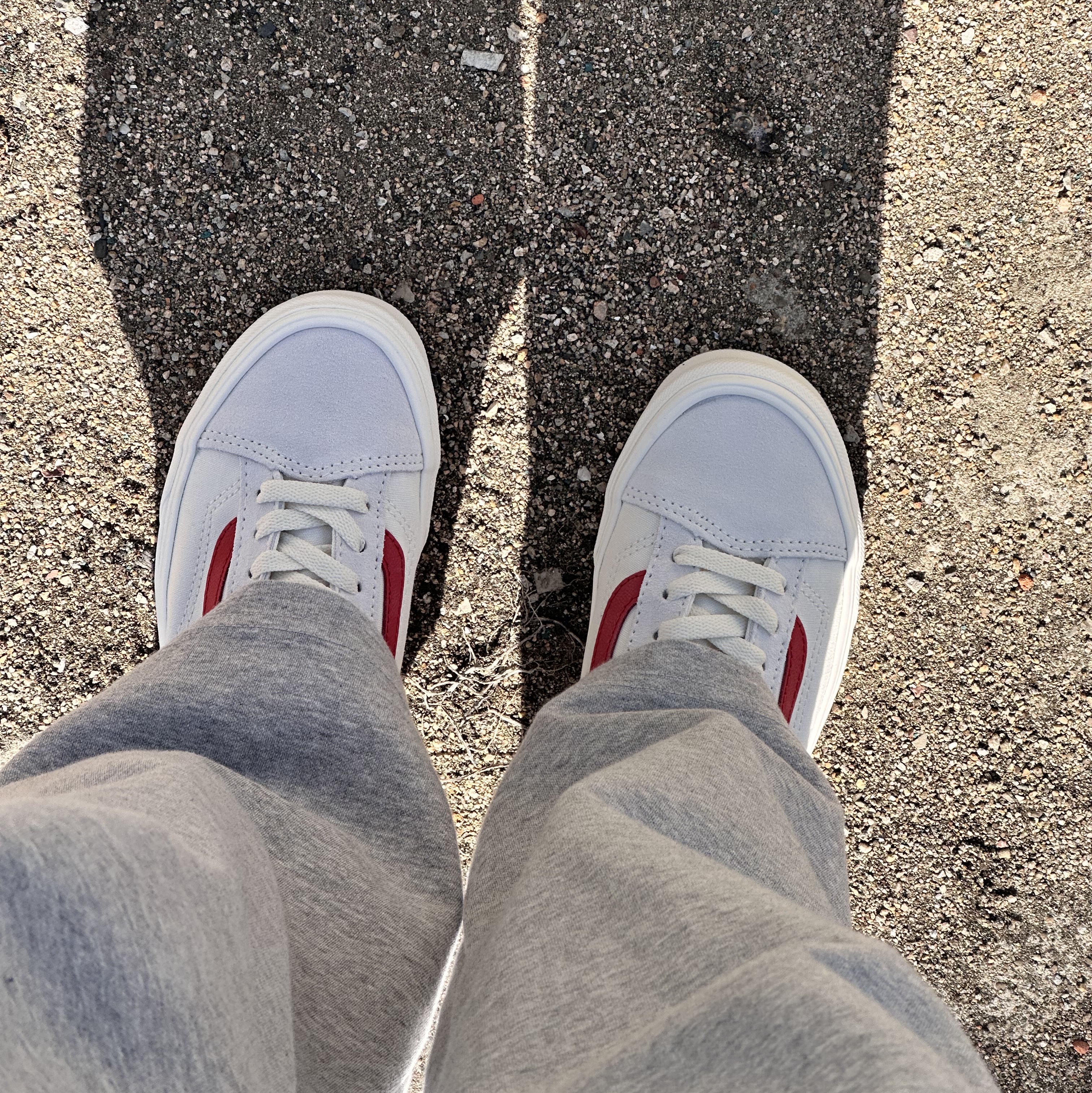 Vans Style 36 Marshmallow Racing Red 착용 스타일