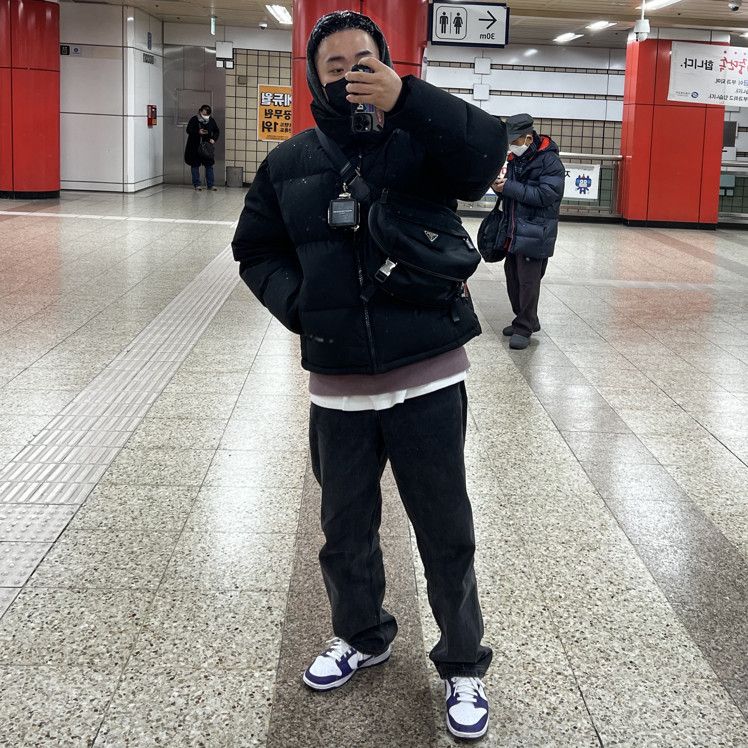 Porter Tanker Shoulder Bag S Iron Blue, Nike Dunk Low Retro Championship Court Purple 착용 스타일