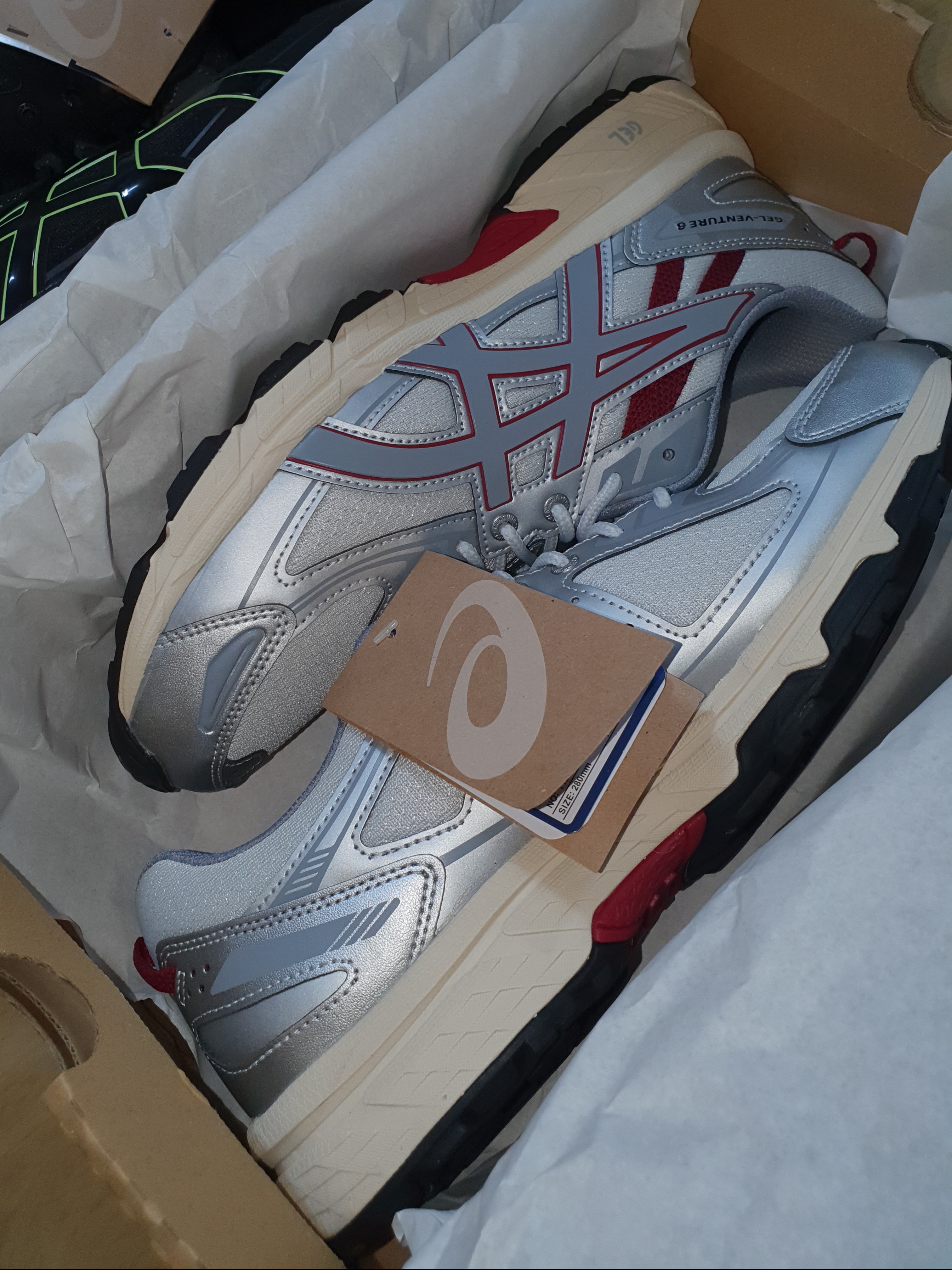 (W) Asics Gel-Venture 6 Glacier Grey Sheet Rock 착용 스타일