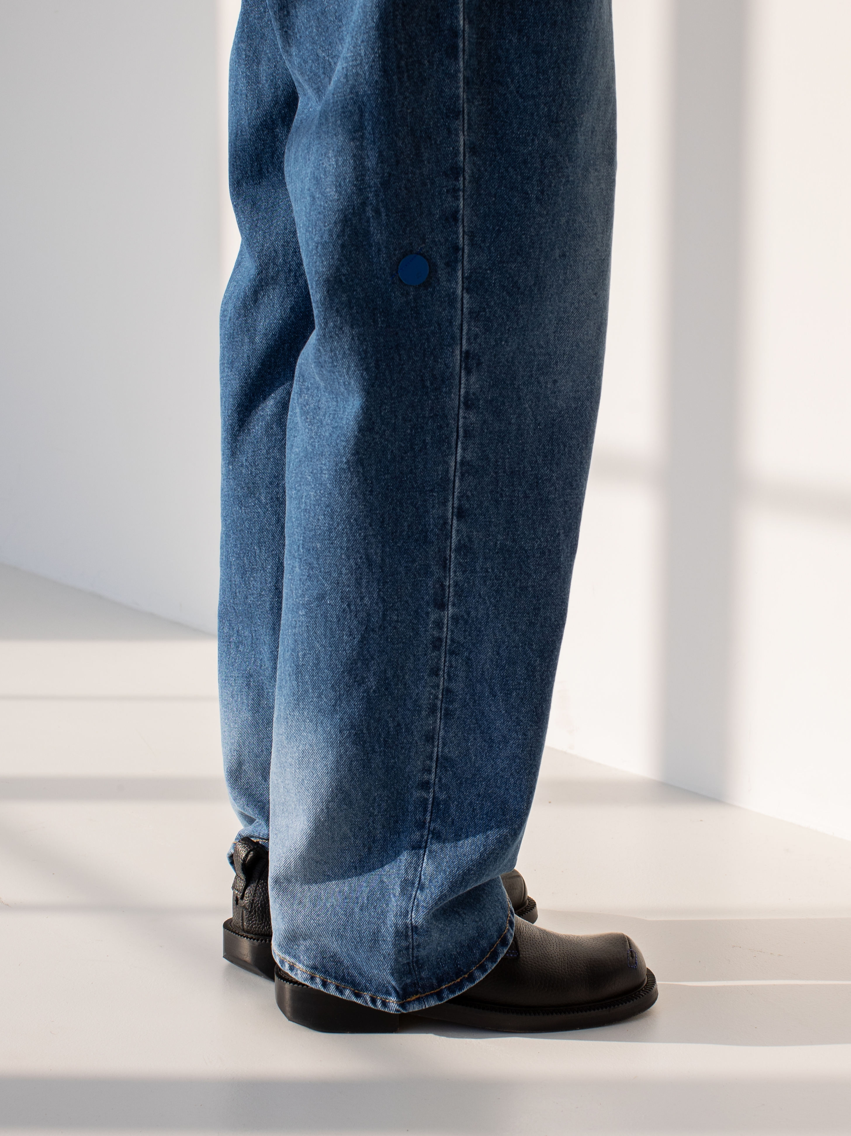 Ader Error Pollon Jeans Blue 착용 스타일 - 3