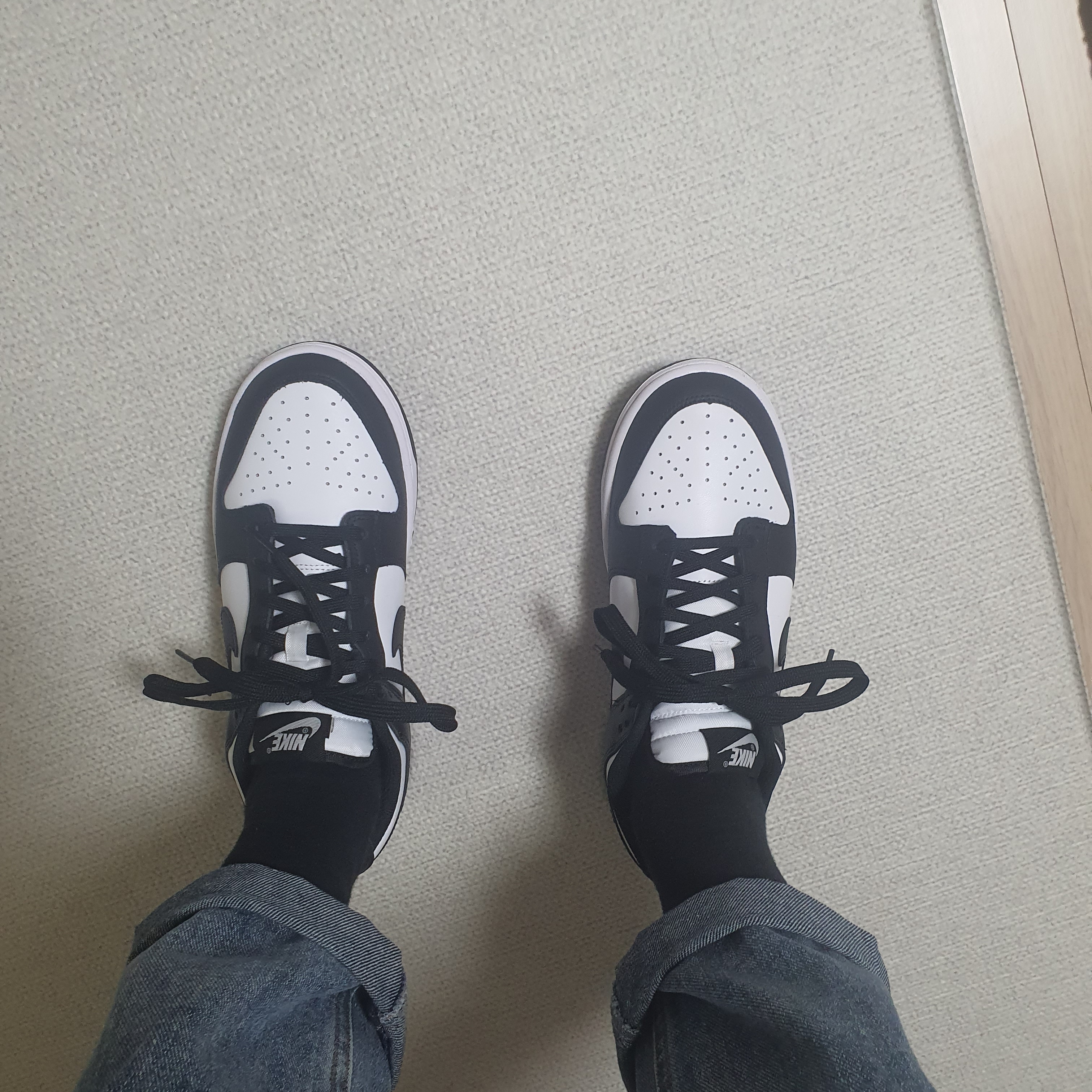 (W) Nike Dunk Low Black 착용 스타일