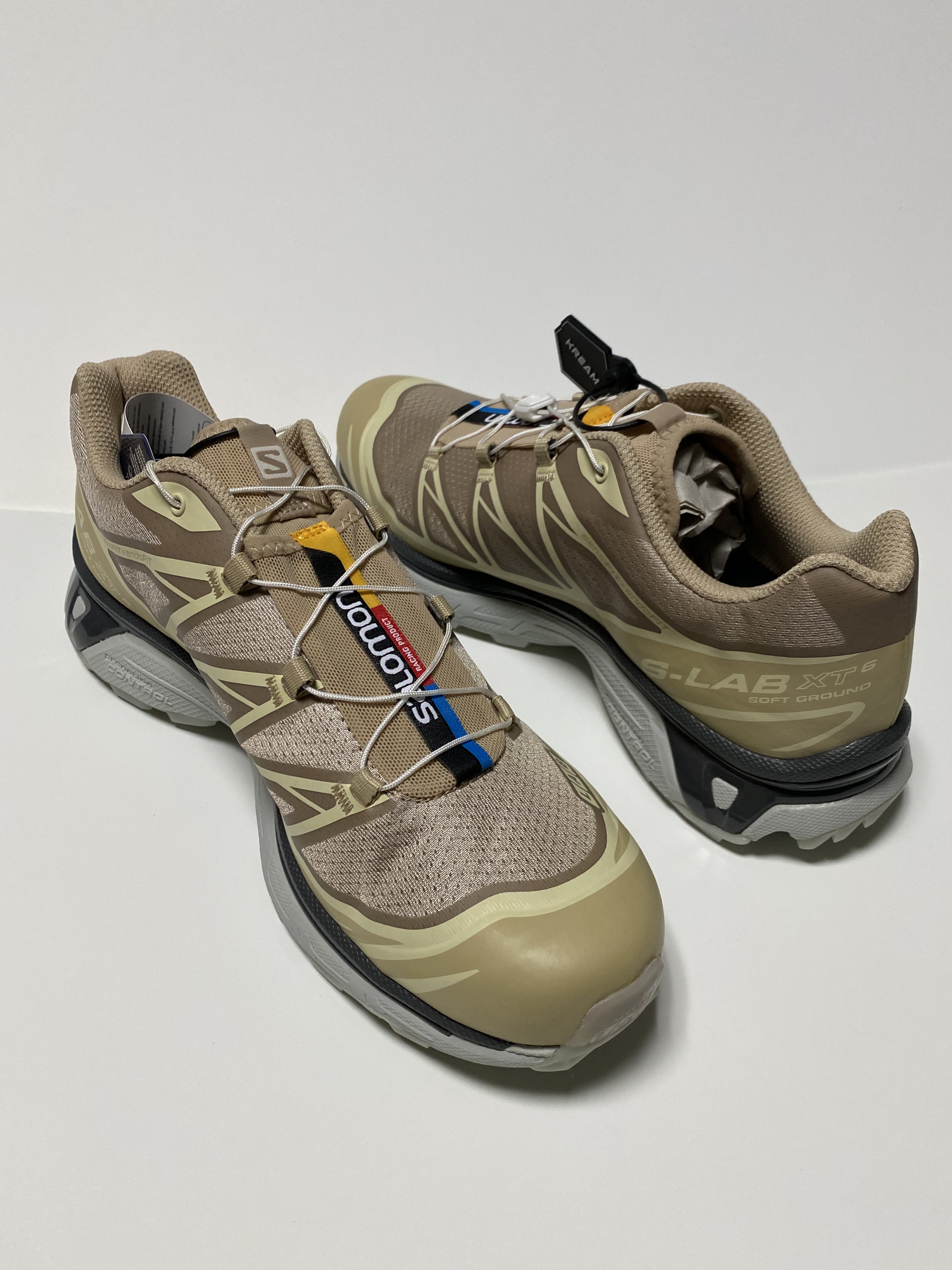 Salomon XT-6 Clear Safari Vanila Ice 착용 스타일 - 1
