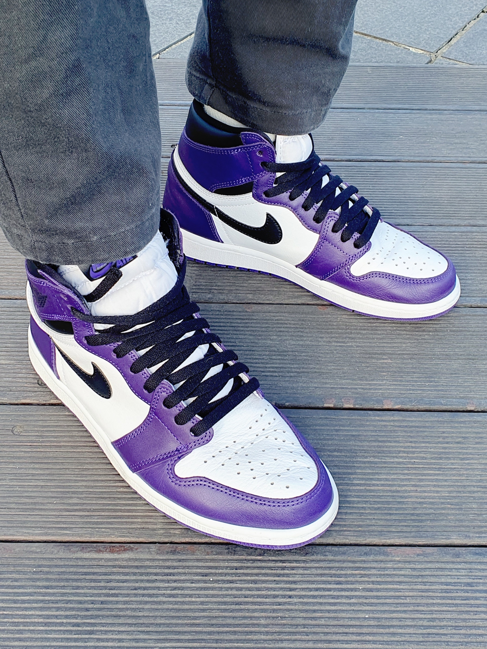 Jordan 1 Retro High OG Court Purple 2020 착용 스타일 - 1