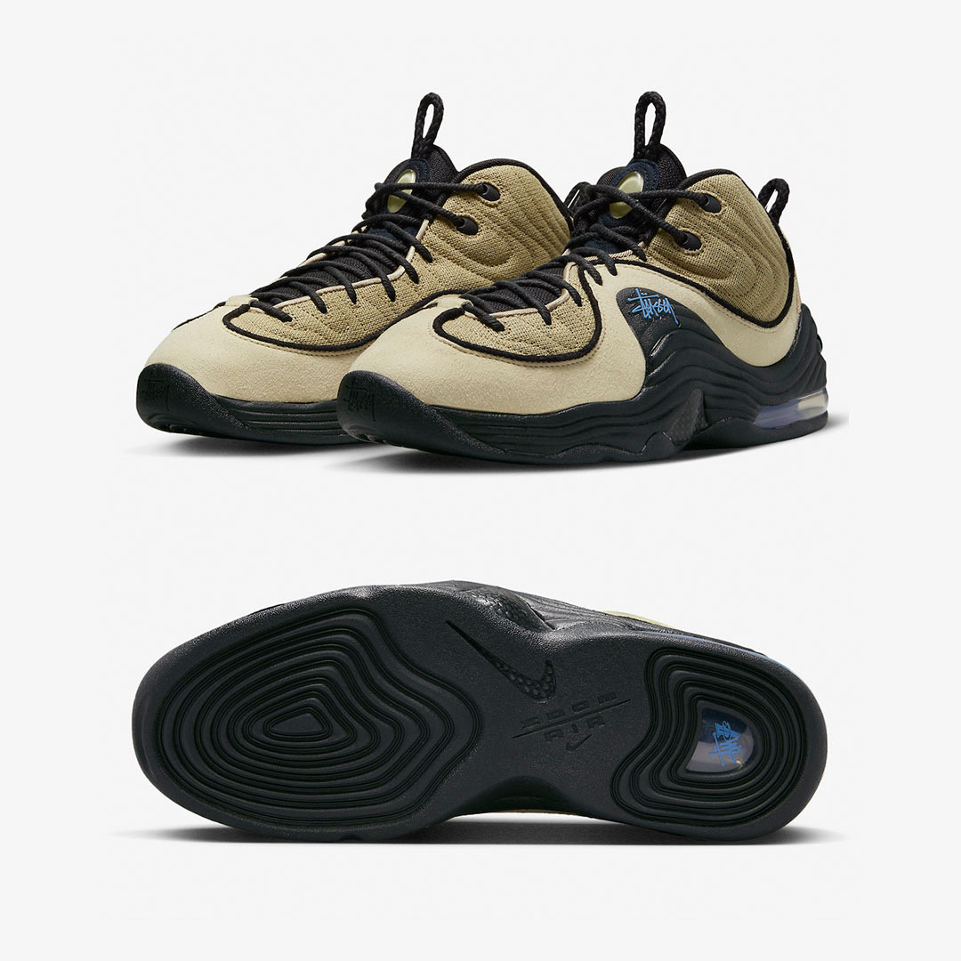 Nike x Stussy Air Penny II Rattan and Limestone 착용 스타일 - 2