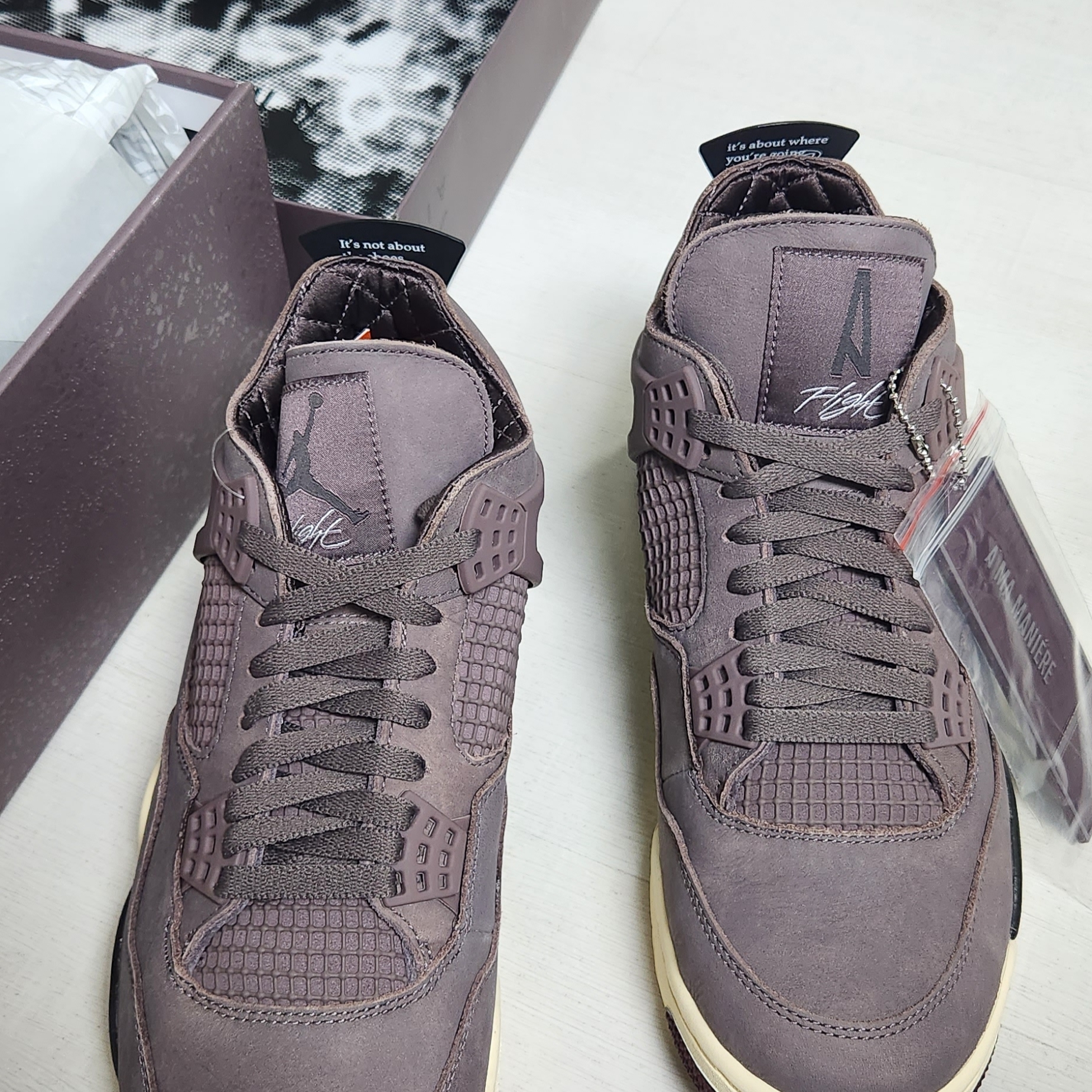 Jordan 4 x A Ma Maniere Retro Violet Ore 착용 스타일 - 2