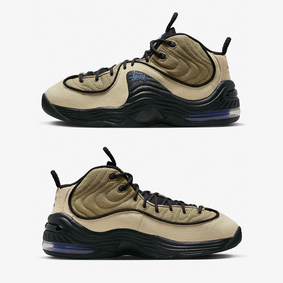 Nike x Stussy Air Penny II Rattan and Limestone 착용 스타일 - 3
