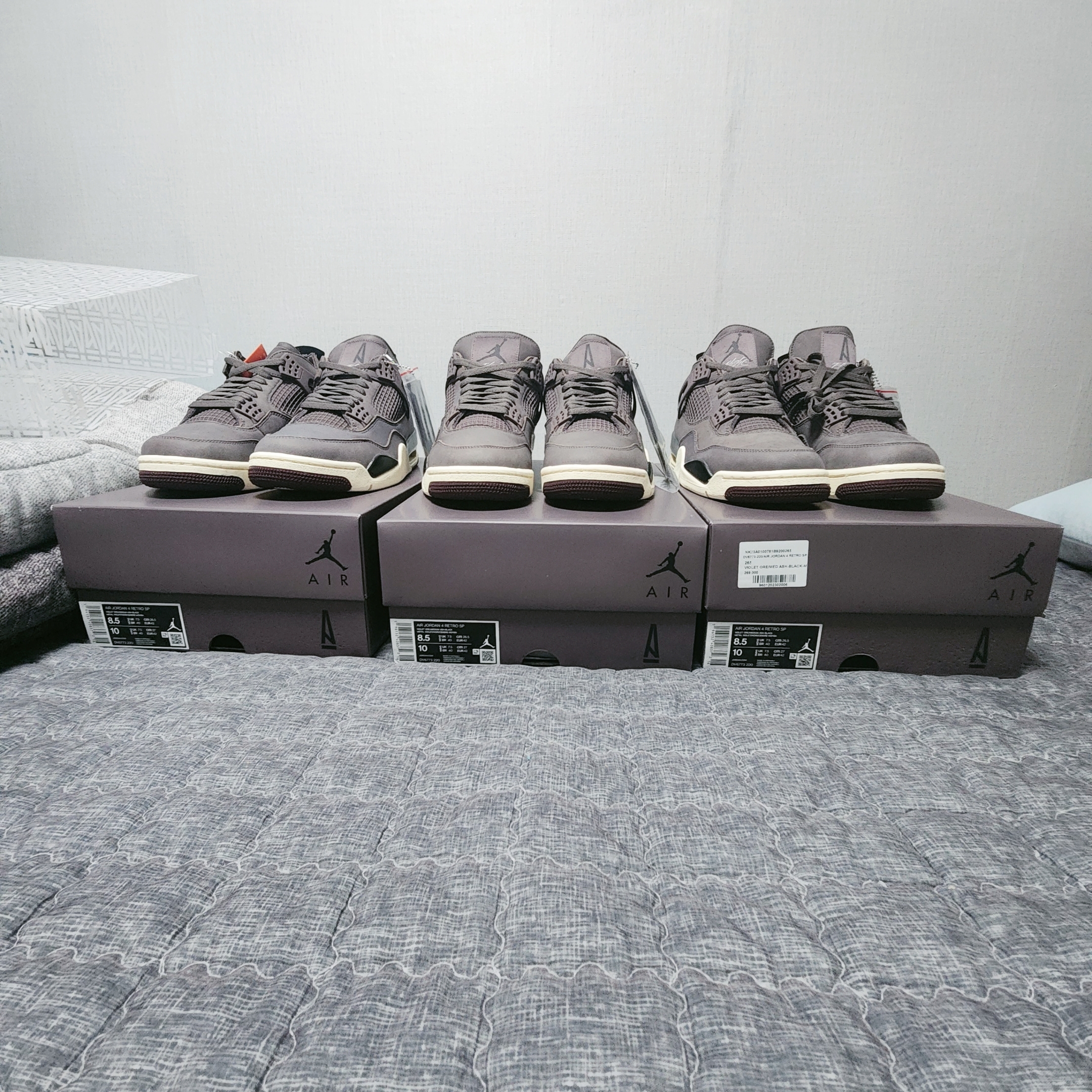 Jordan 4 x A Ma Maniere Retro Violet Ore 착용 스타일