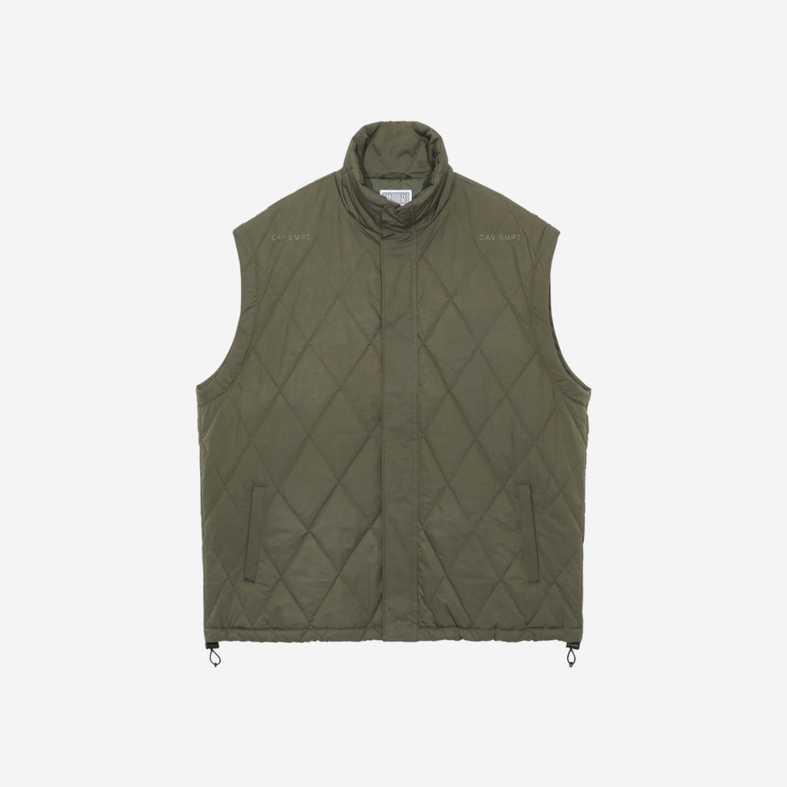 Cav Empt Detach Sleeve Quilt Jacket Olive - 23SS 상세 이미지 3