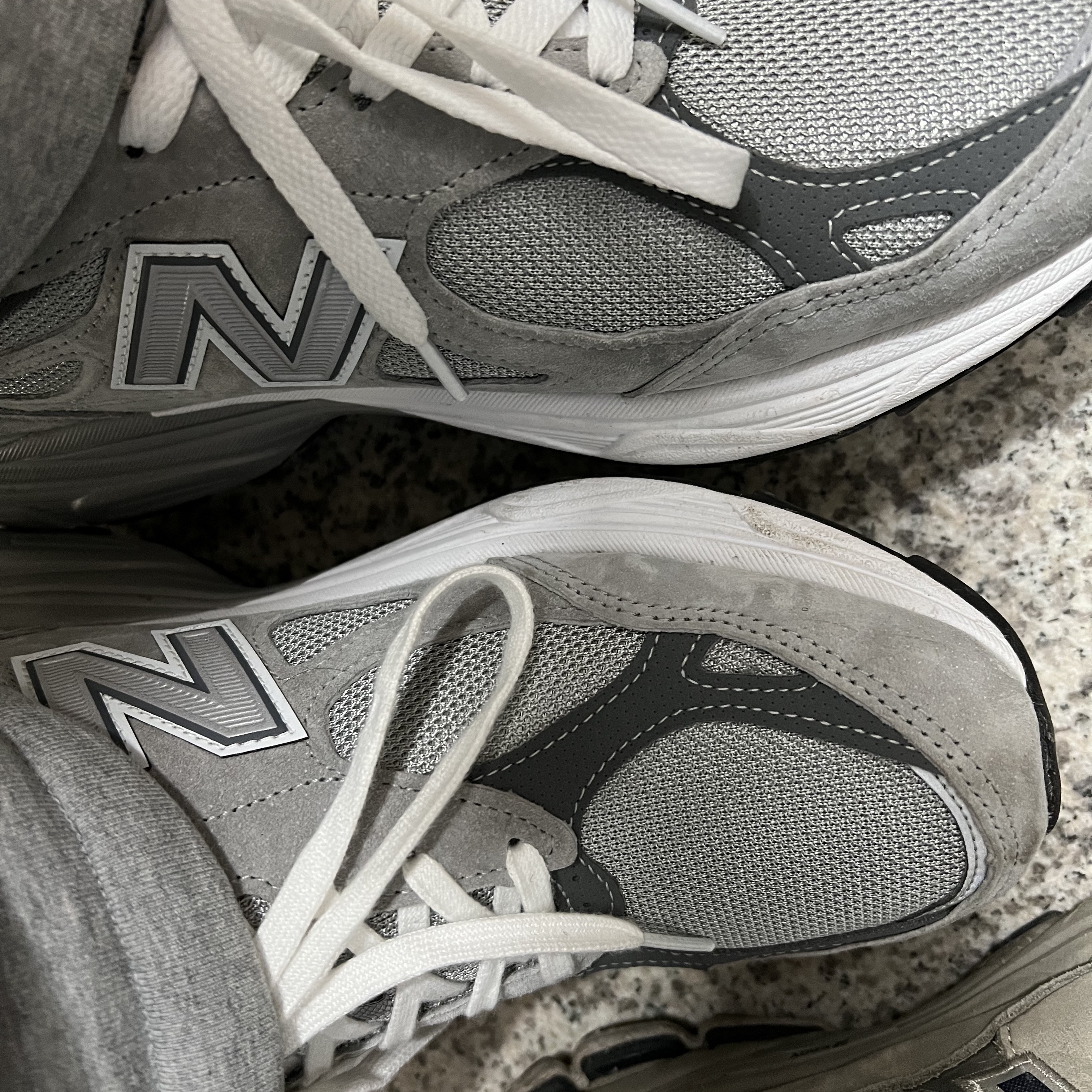 New Balance 990v3 Made in USA Grey - D Standard 착용 스타일 - 2