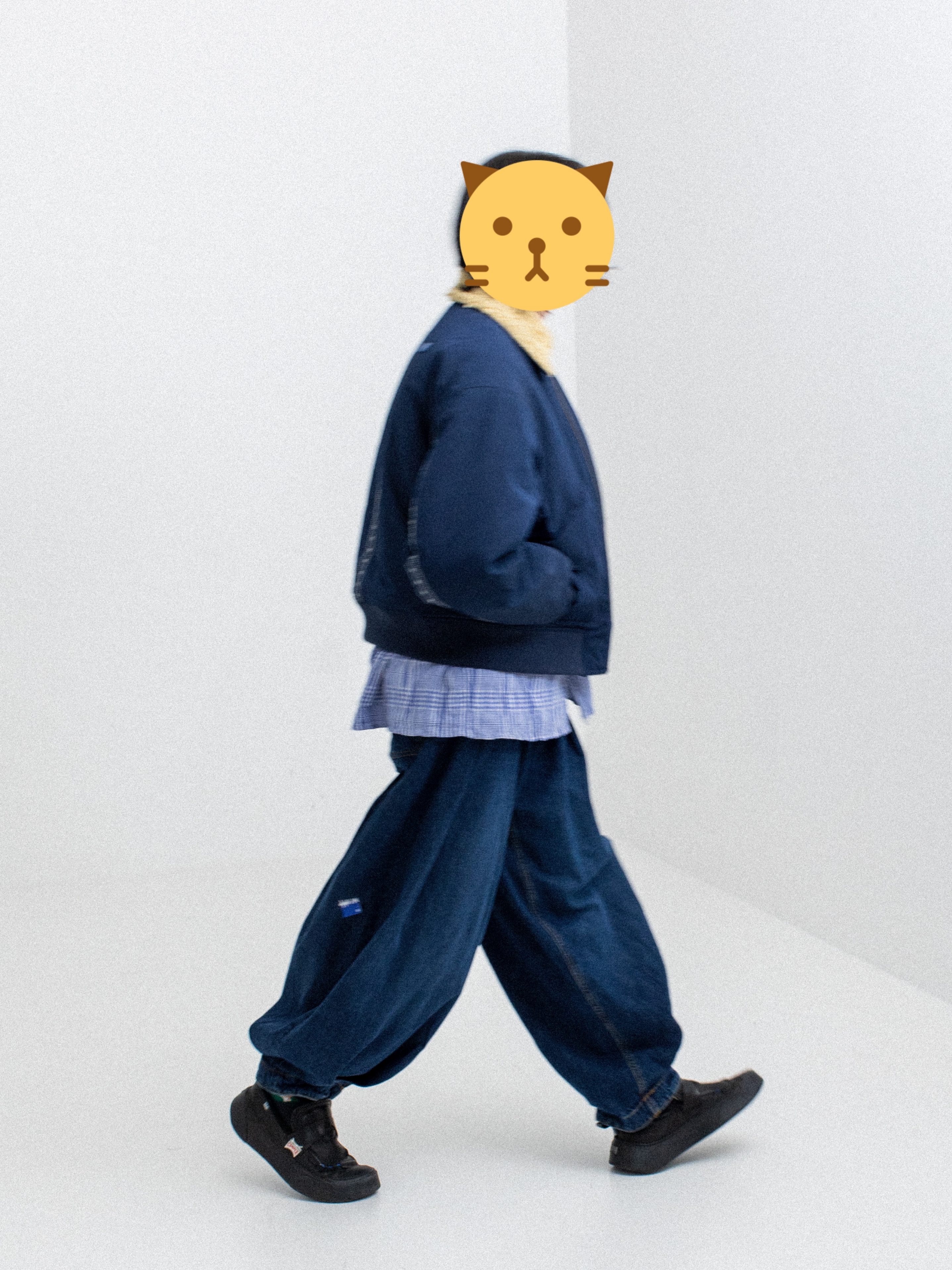 Camper x Ader Error Proto-743-S Black Leather Shoes, Zara x Ader Error Wide Leg Jeans Blue 착용 스타일