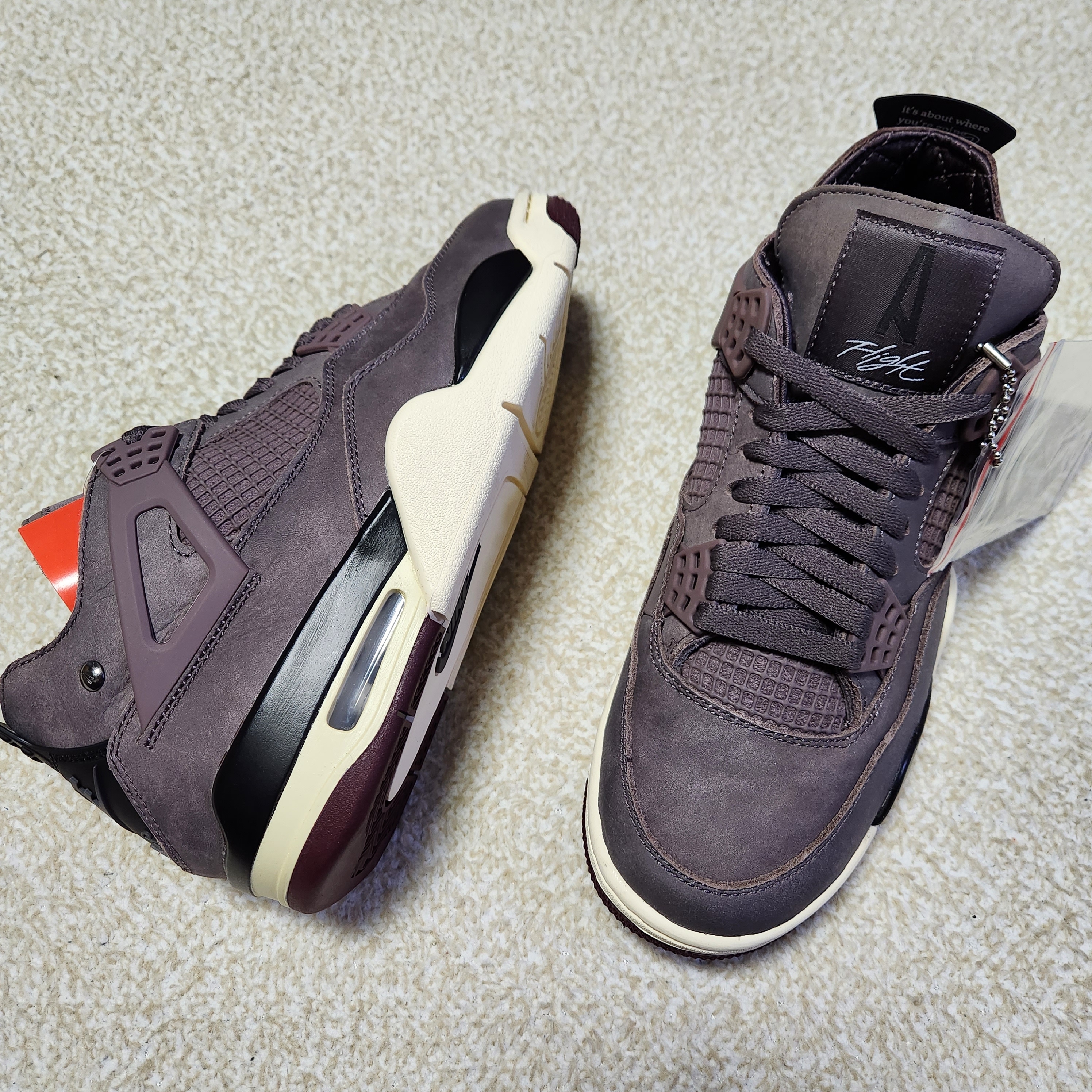 Jordan 4 x A Ma Maniere Retro Violet Ore 착용 스타일 - 1