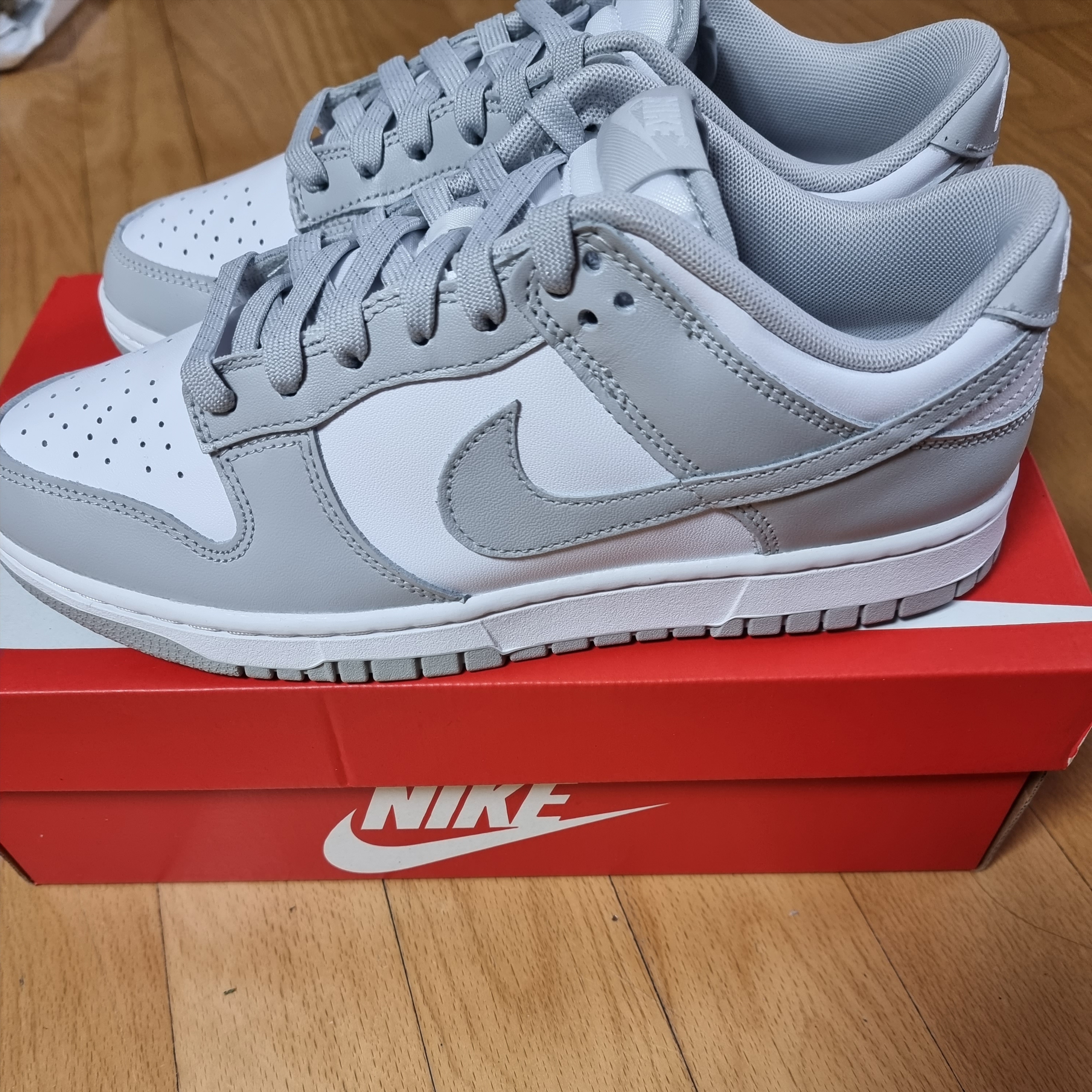 Nike Dunk Low Retro Grey Fog 착용 스타일 - 2
