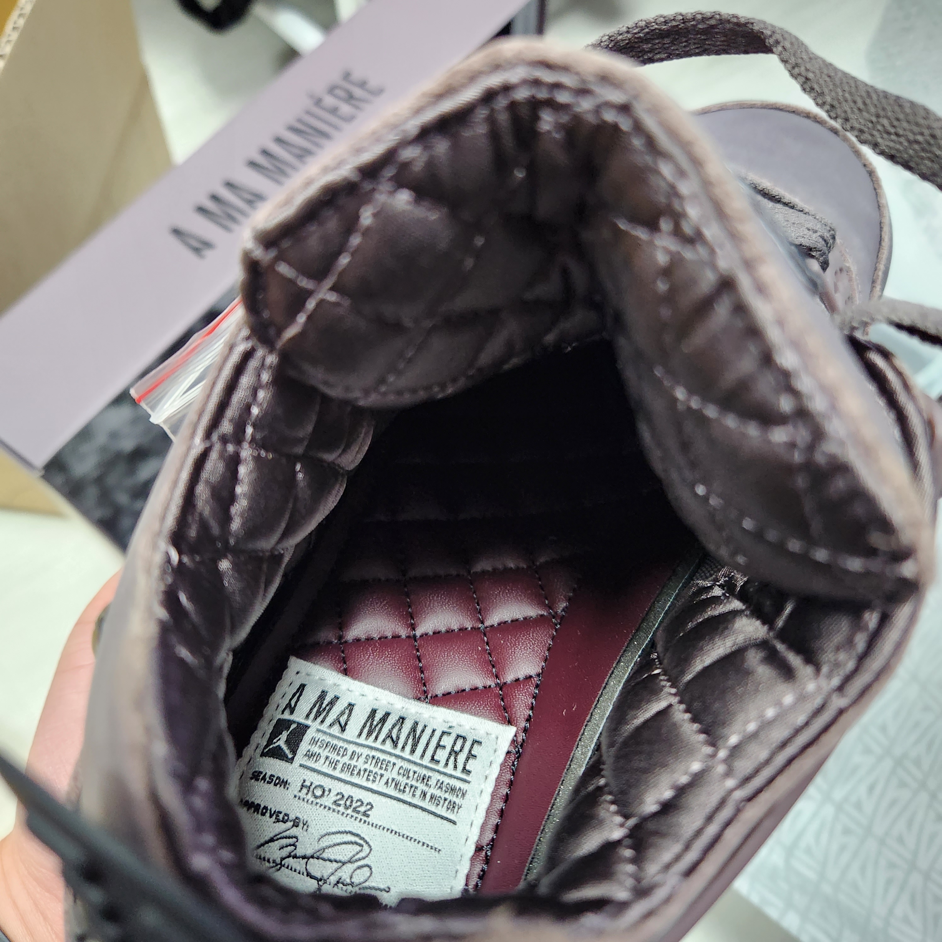 Jordan 4 x A Ma Maniere Retro Violet Ore 착용 스타일 - 2
