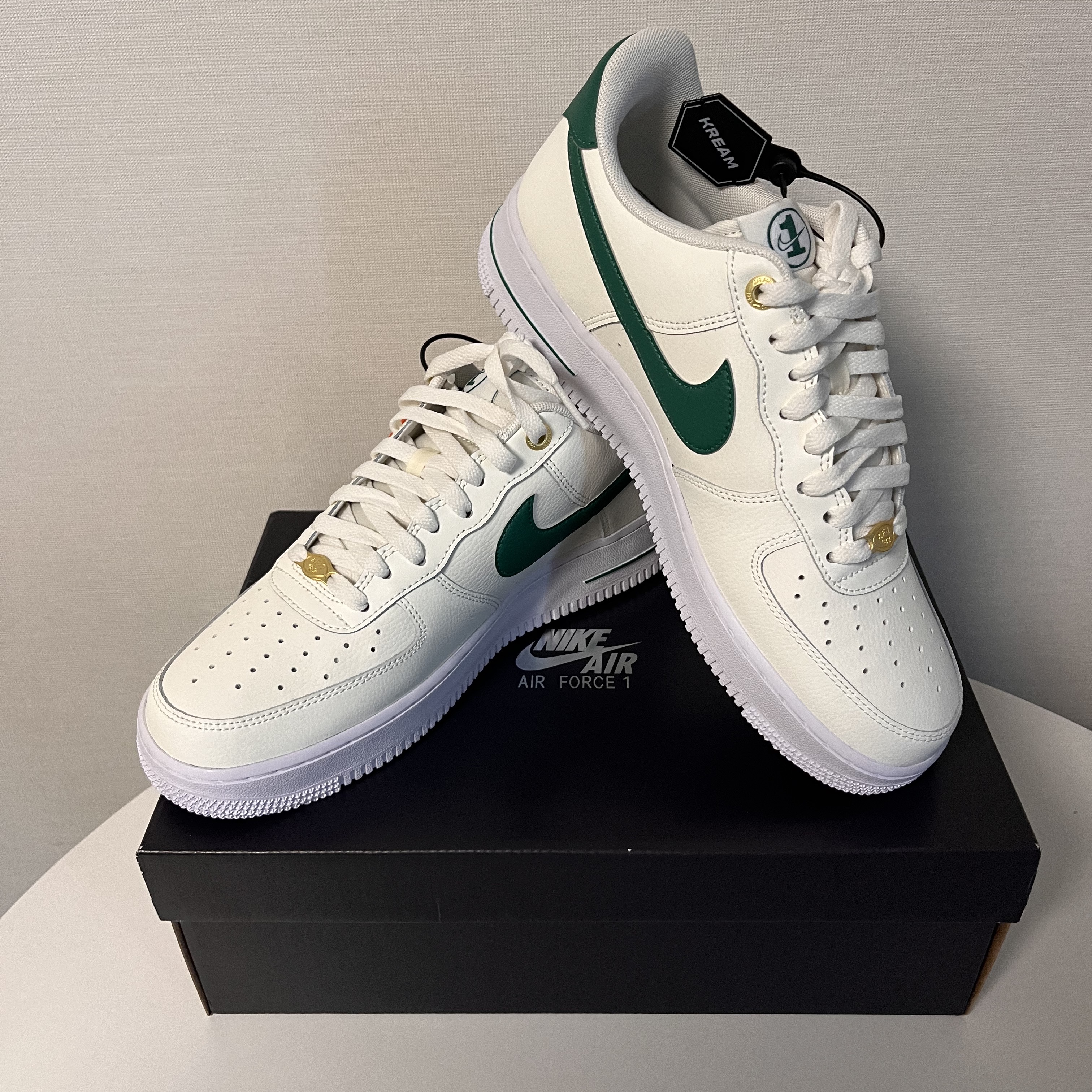Nike Air Force 1 '07 LV8 40th Anniversary Join Forces Sail Malachite 착용 스타일 - 1