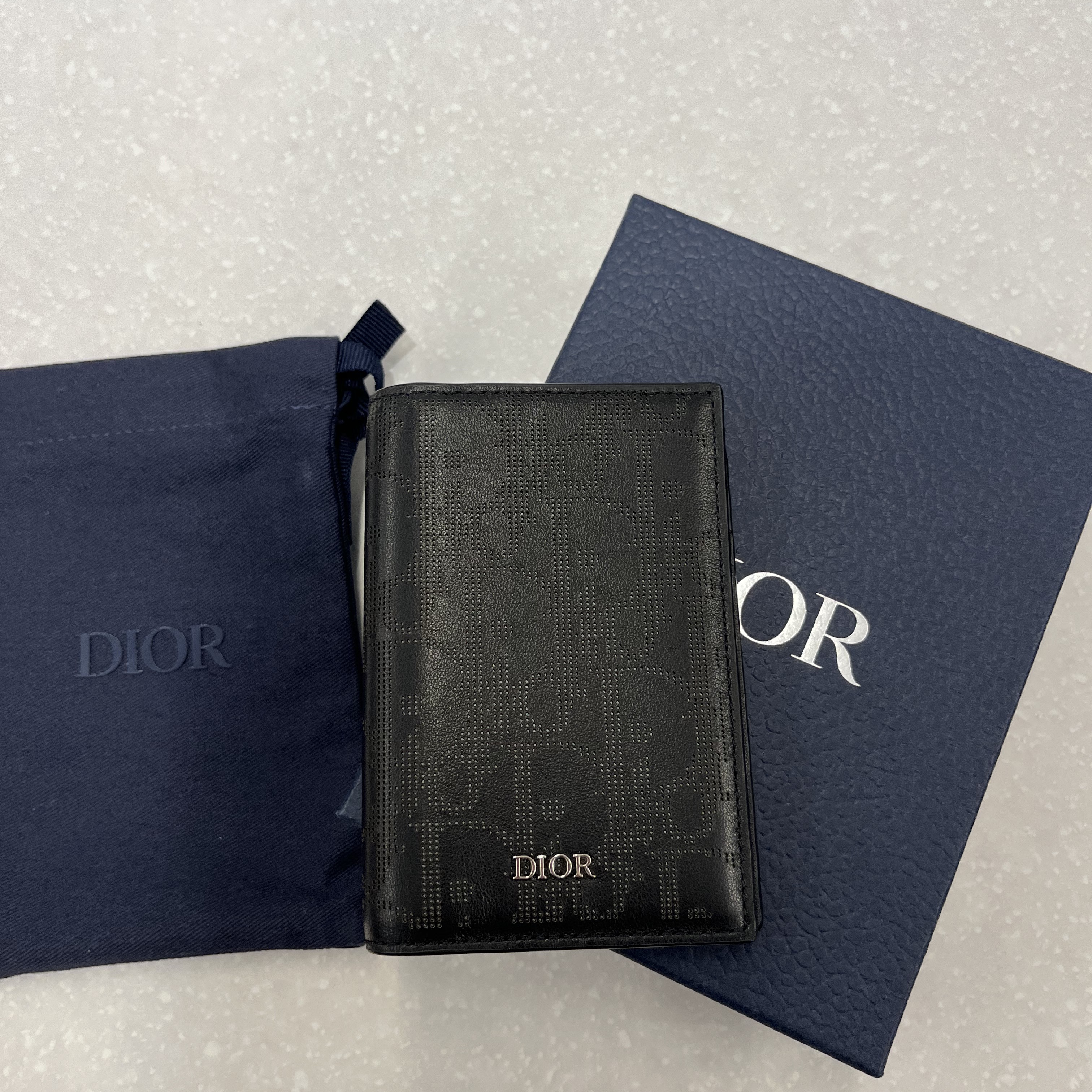 Dior Bi-Fold Card Holder & Black Dior Oblique Galaxy 착용 스타일