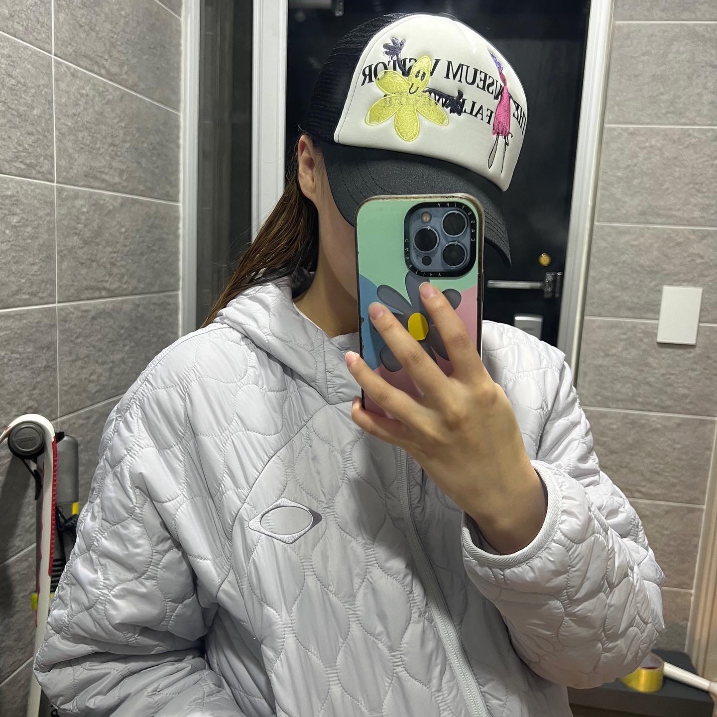The Museum Visitor Hand Stitched Children Mesh Cap Black - 22SS 착용 스타일