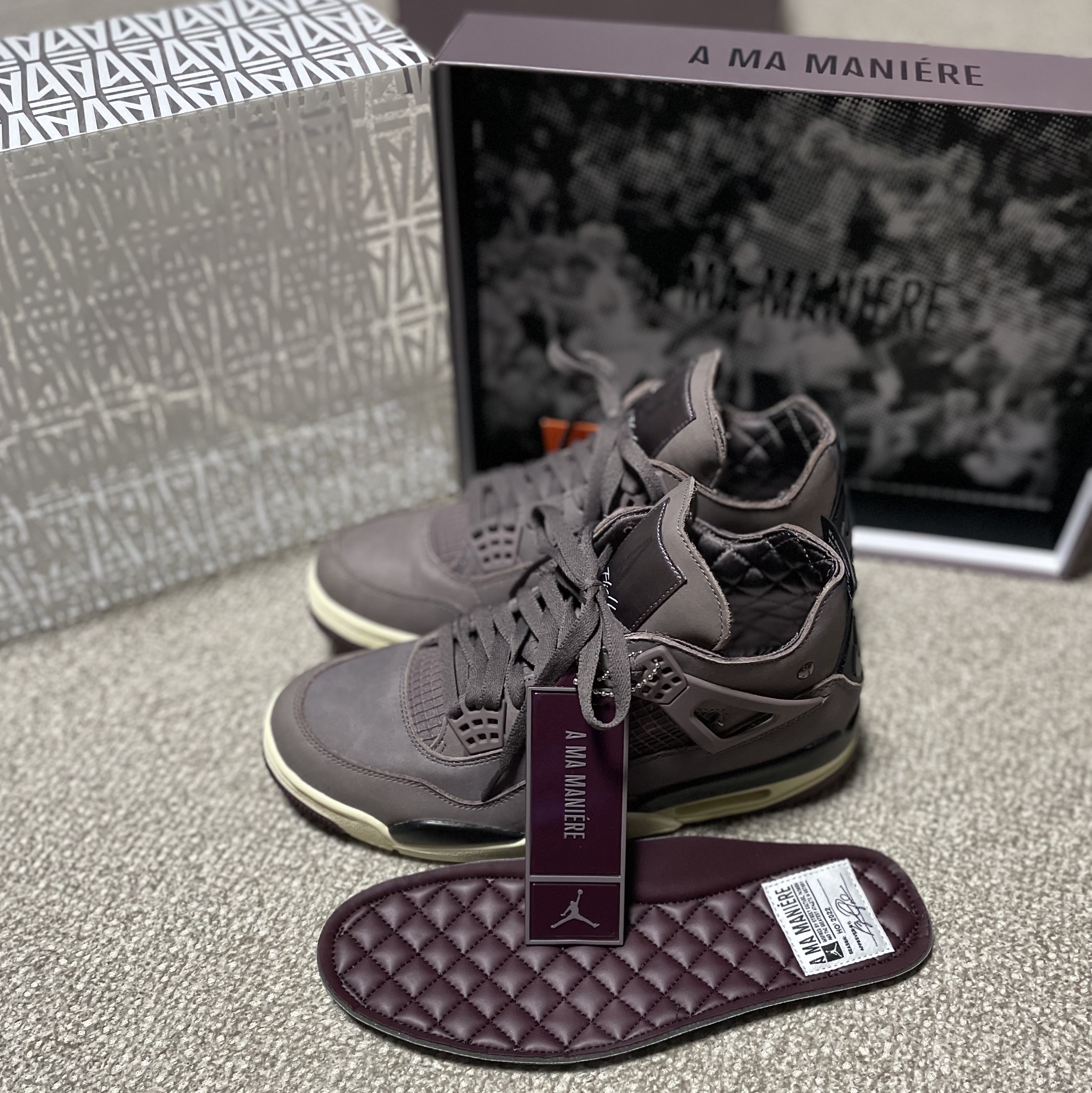Jordan 4 x A Ma Maniere Retro Violet Ore 착용 스타일