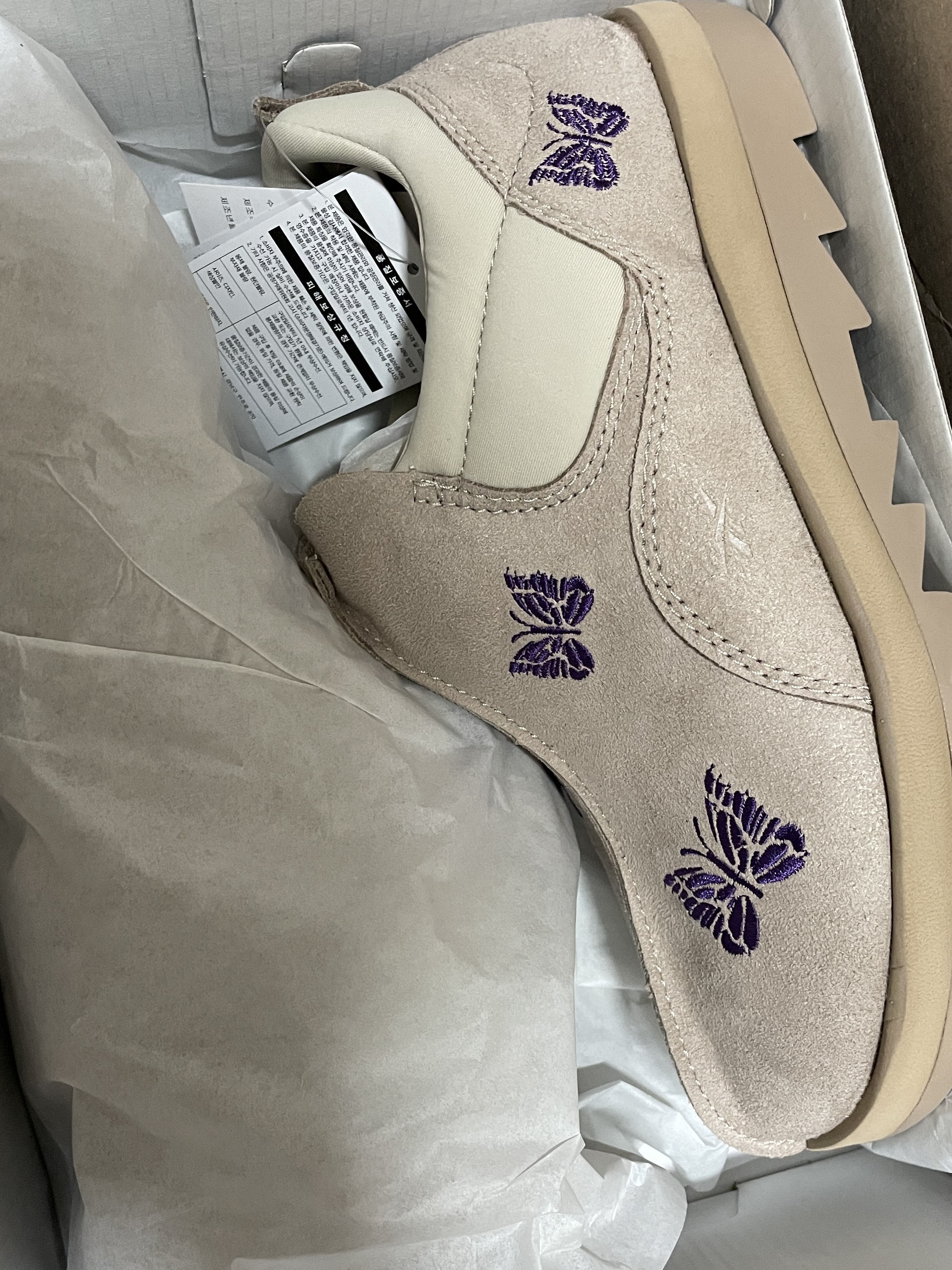 Reebok x Needles Beatnik Moc Modern Beige Extreme Purple 착용 스타일