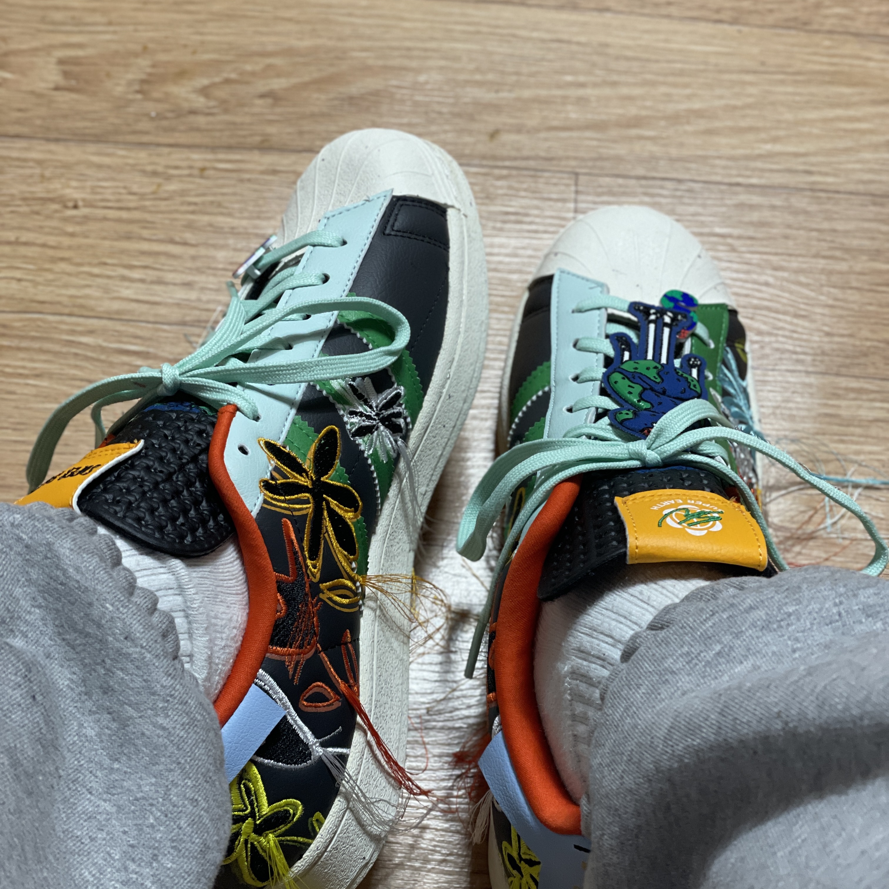 Adidas x Sean Wotherspoon Superstar Superearth Black 착용 스타일 - 4