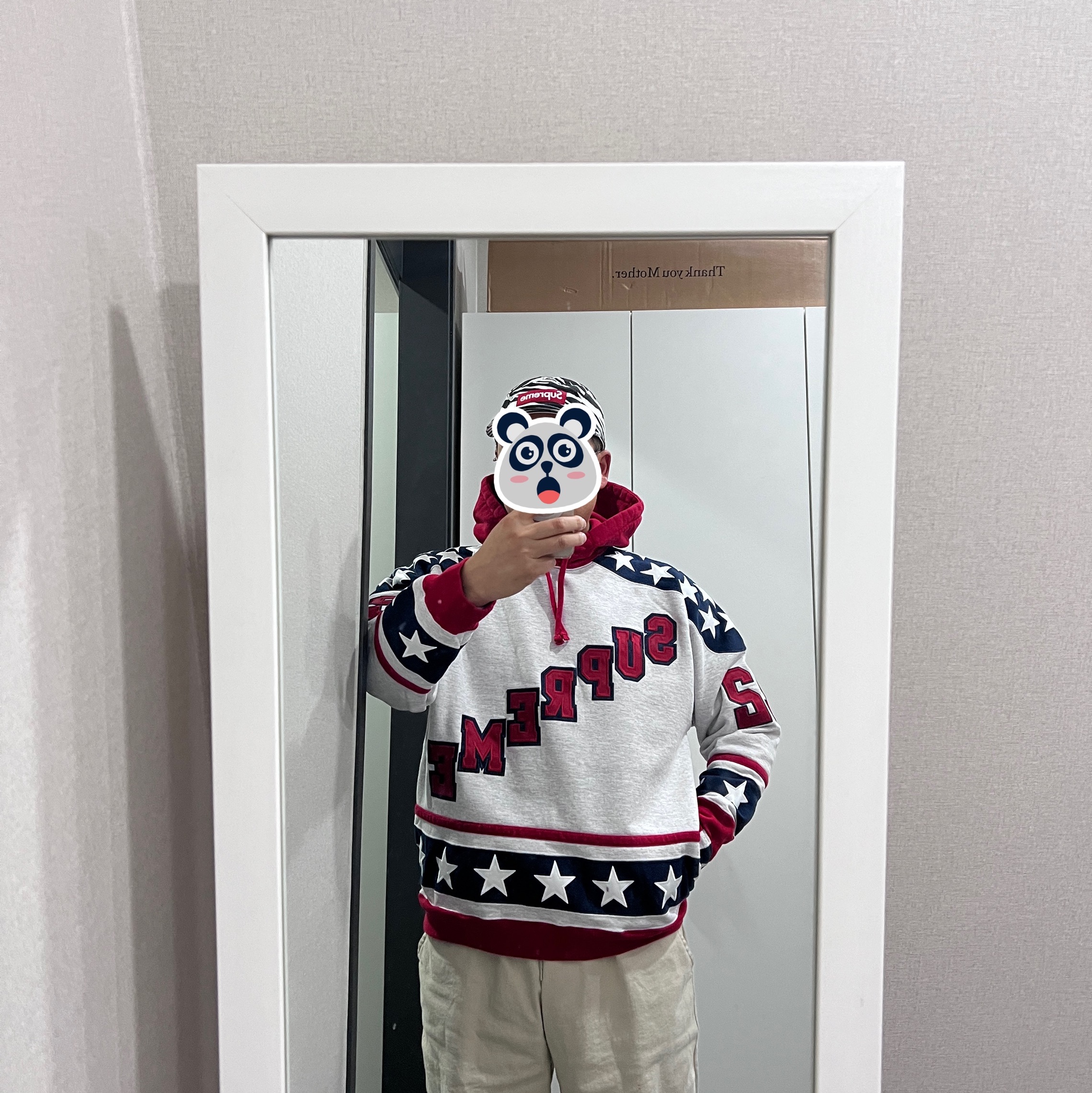 Supreme Hockey Hooded Sweatshirt Ash Grey - 22FW 착용 스타일 - 1