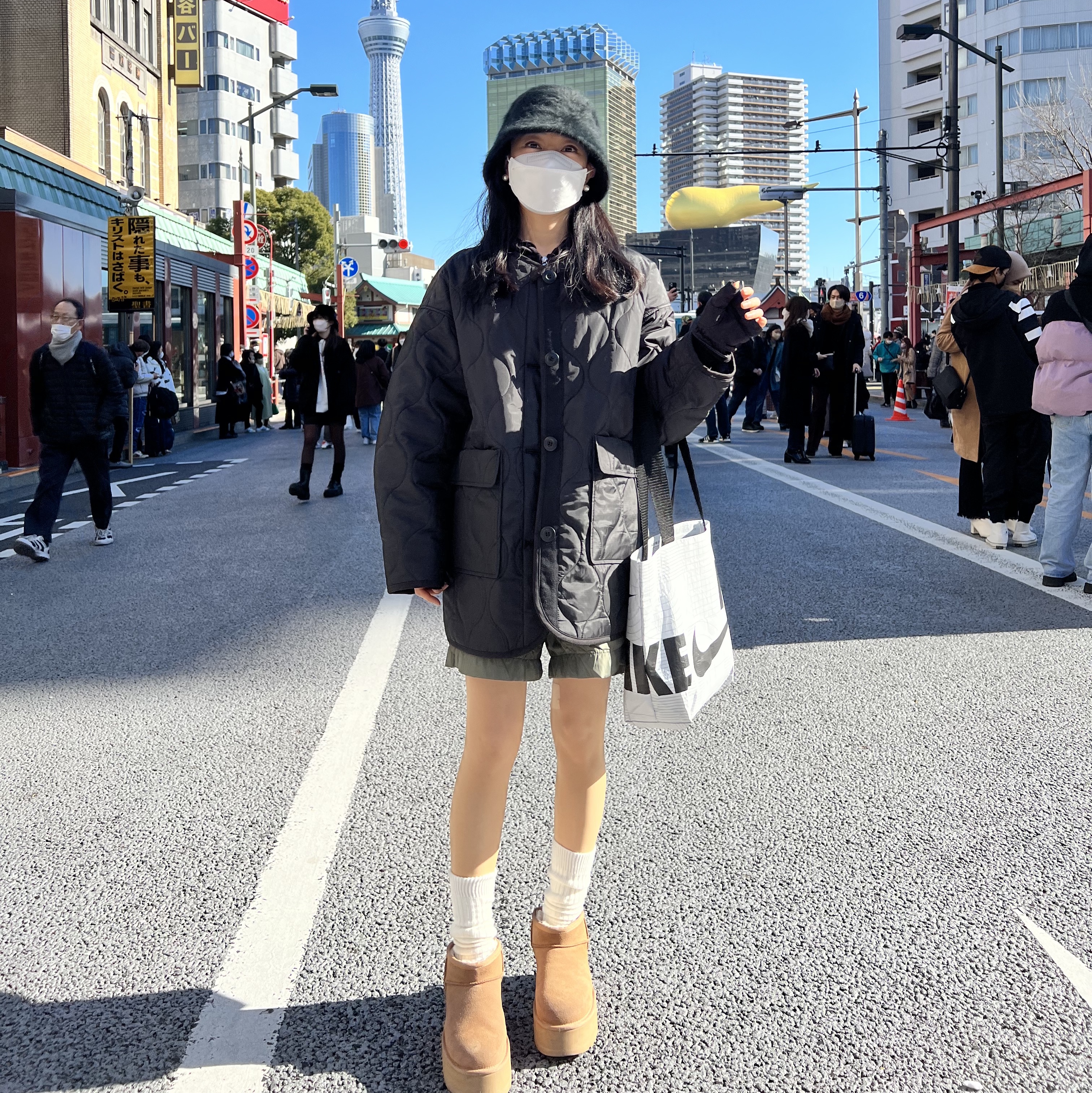 (W) UGG Classic Ultra Mini Platform Boots Chestnut 착용 스타일