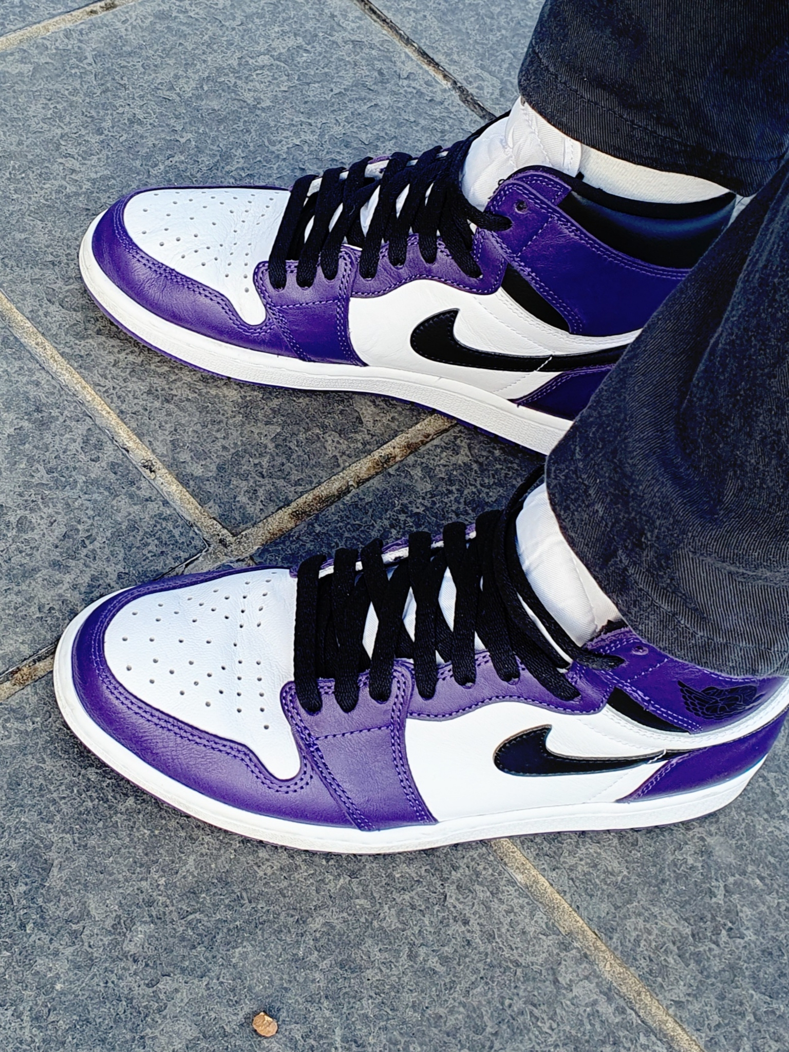Jordan 1 Retro High OG Court Purple 2020 착용 스타일 - 5