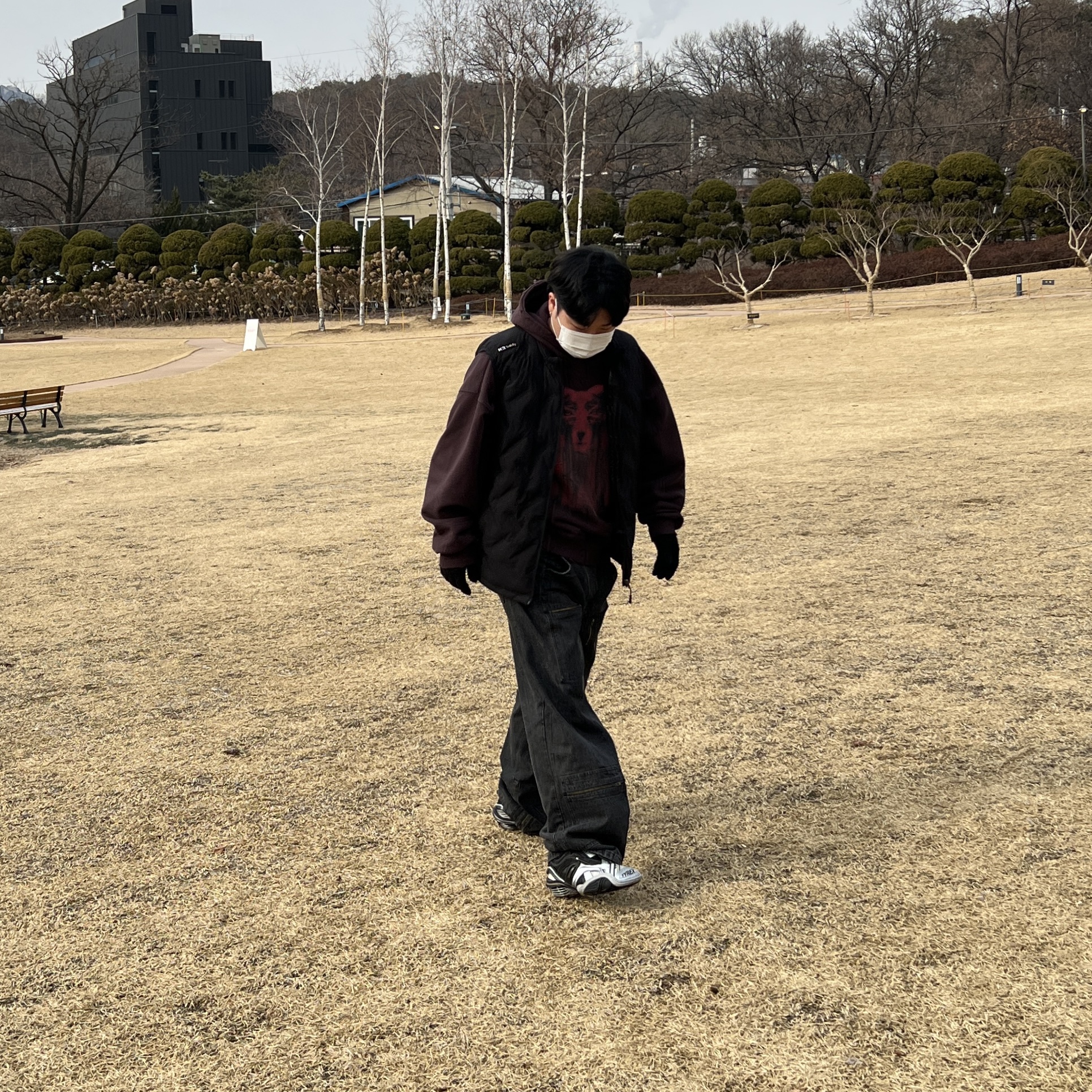 Undermycar Perdition Oglavaeil Hoodie Ox Blood - 22FW, Balenciaga Tyrex Sneakers Black Grey 착용 스타일 - 2