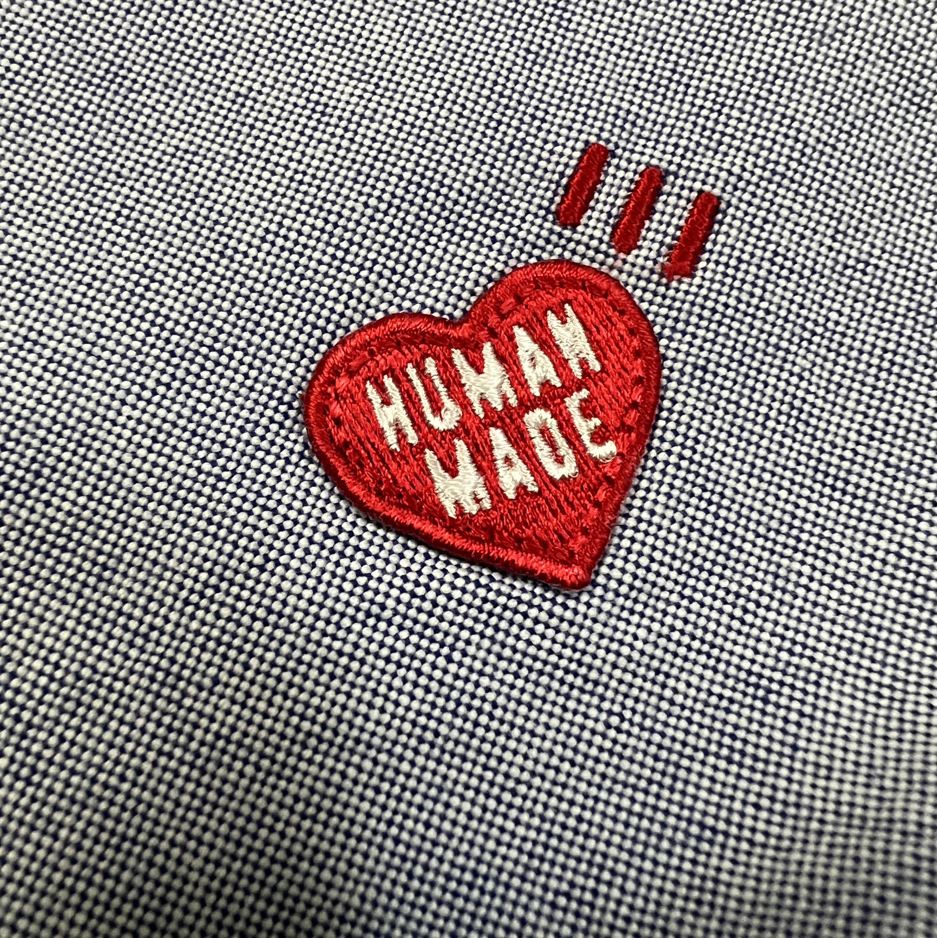 Human Made Oxford BD L/S Shirt Blue 착용 스타일 - 2