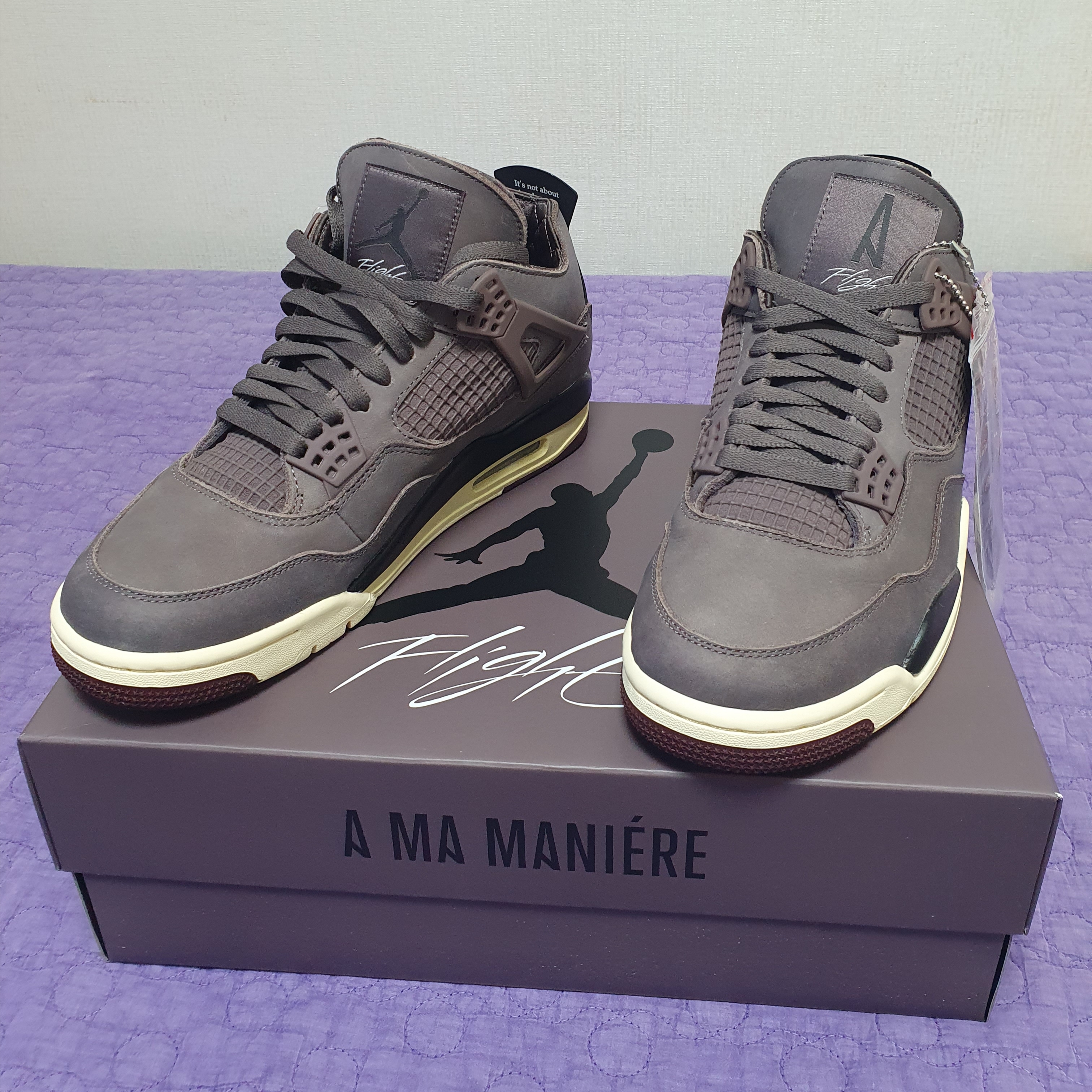 Jordan 4 x A Ma Maniere Retro Violet Ore 착용 스타일