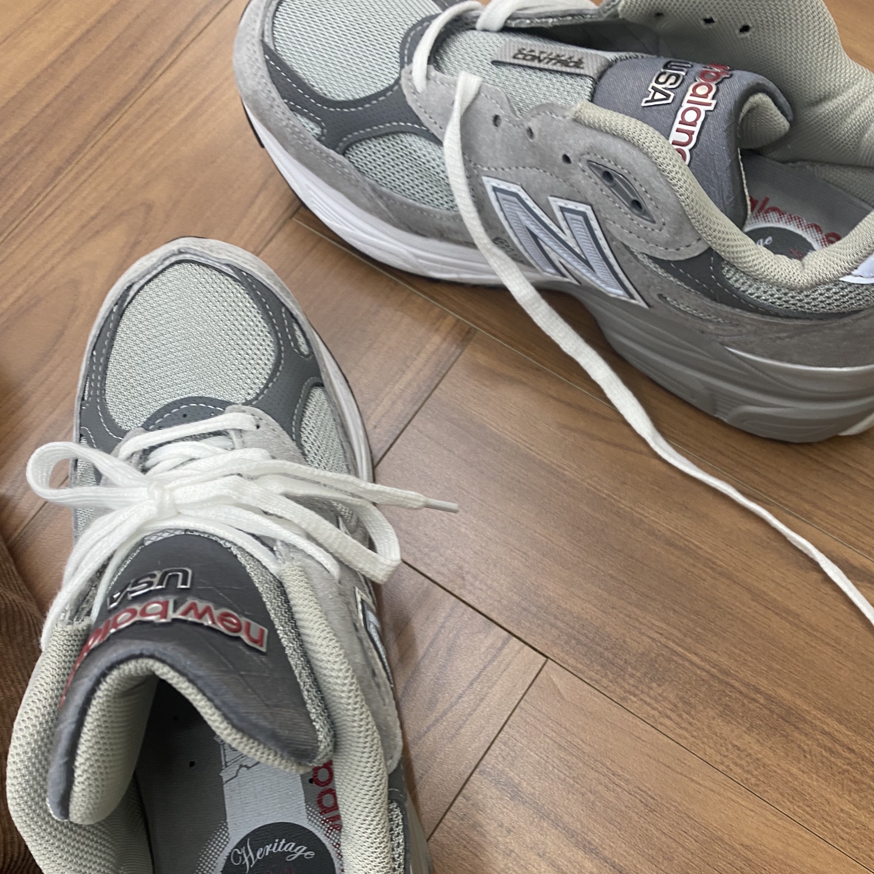 New Balance 990v3 Made in USA Grey - D Standard 착용 스타일