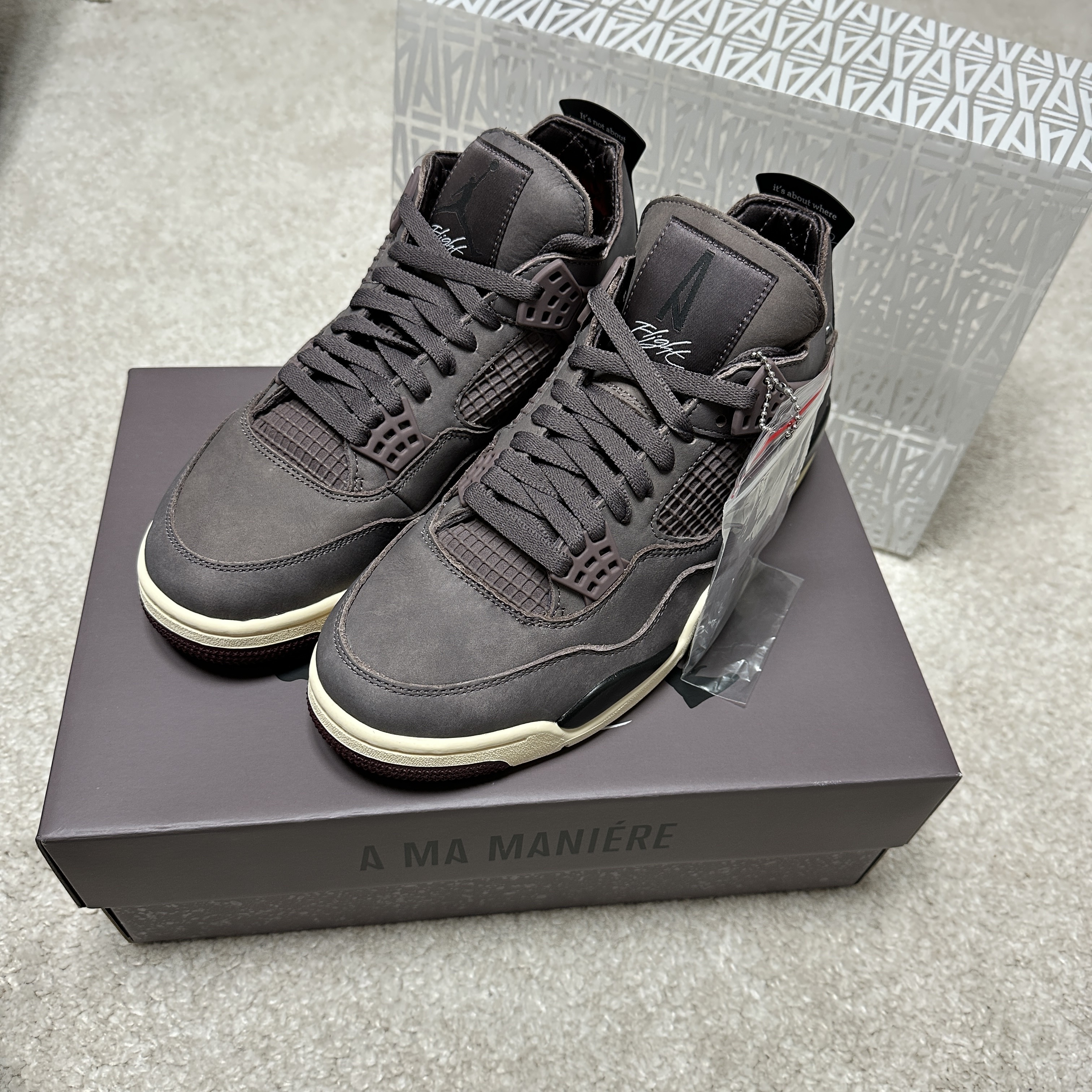 Jordan 4 x A Ma Maniere Retro Violet Ore 착용 스타일 - 3