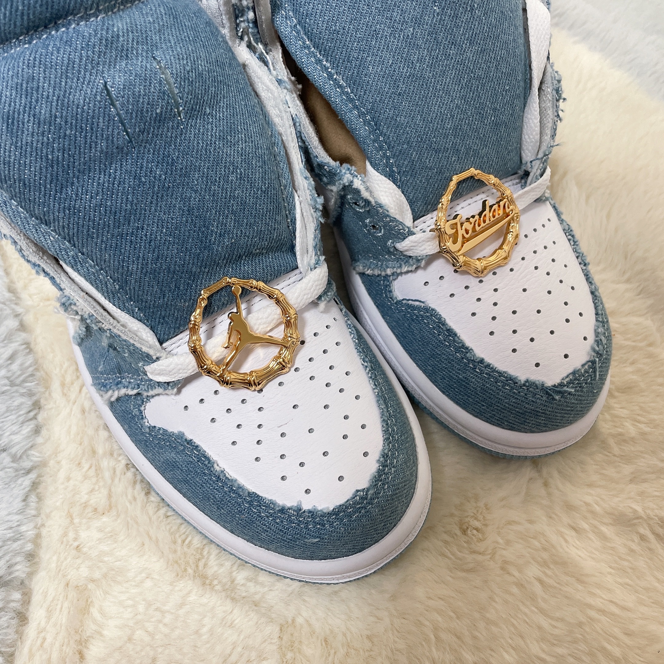 (W) Jordan 1 Retro High OG Denim 착용 스타일 - 2