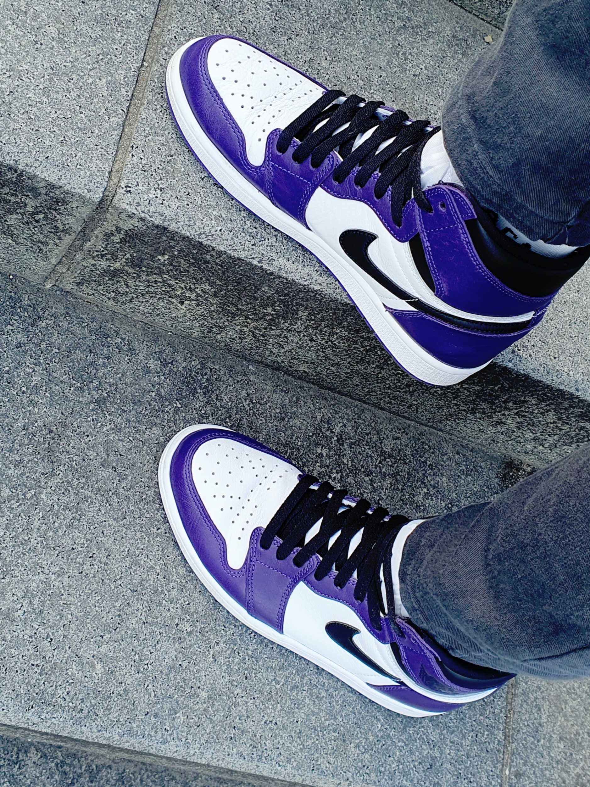 Jordan 1 Retro High OG Court Purple 2020 착용 스타일 - 2