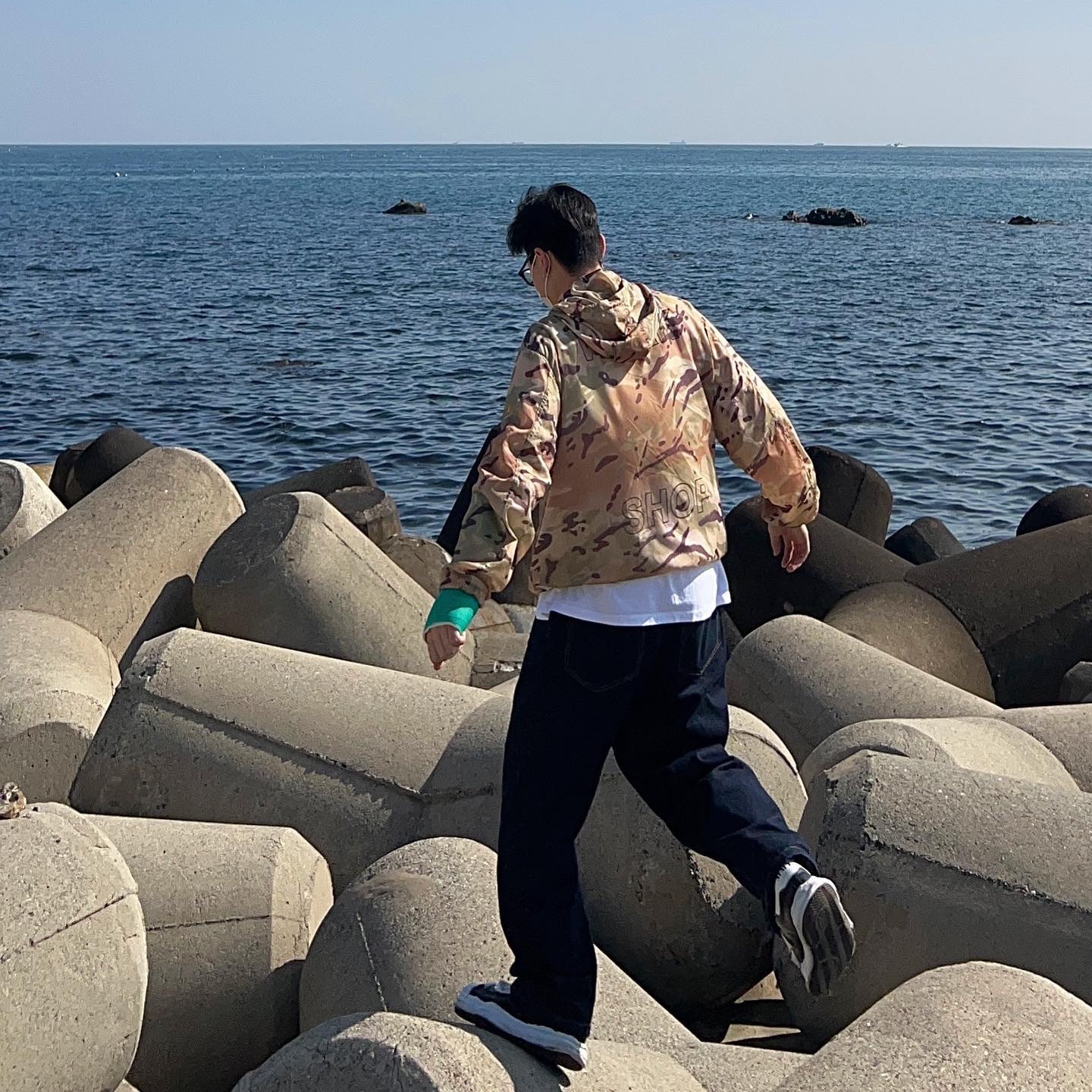 Our Legacy Work Shop Windbreaker Ripstop Camouflage 착용 스타일