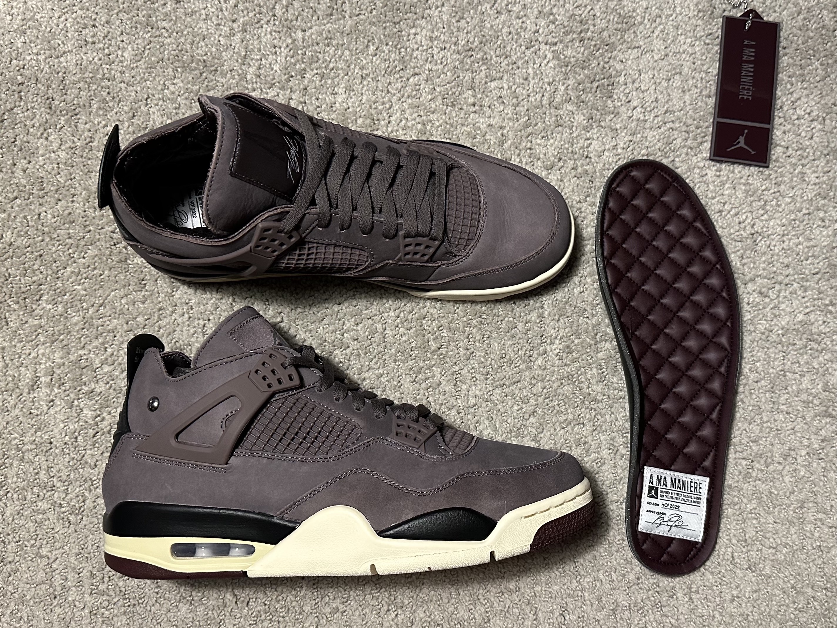 Jordan 4 x A Ma Maniere Retro Violet Ore 착용 스타일 - 2
