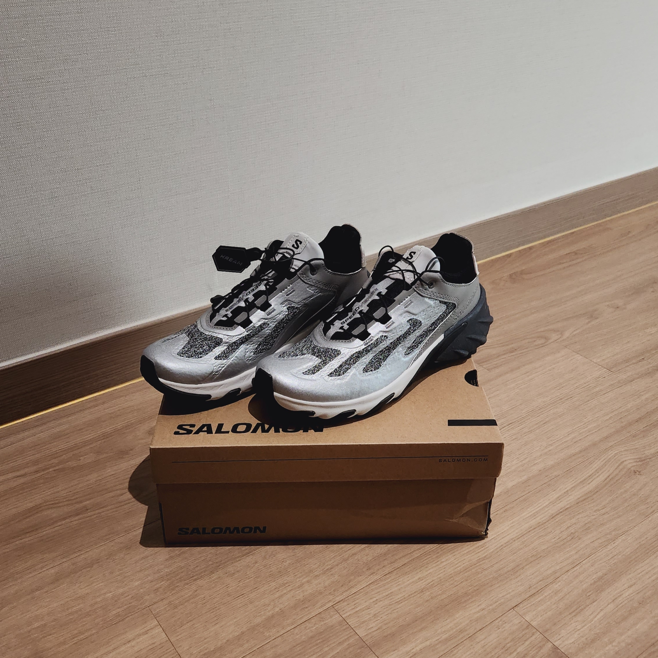Salomon Speedverse PRG Silver Frost Grey Lunar Rock 착용 스타일