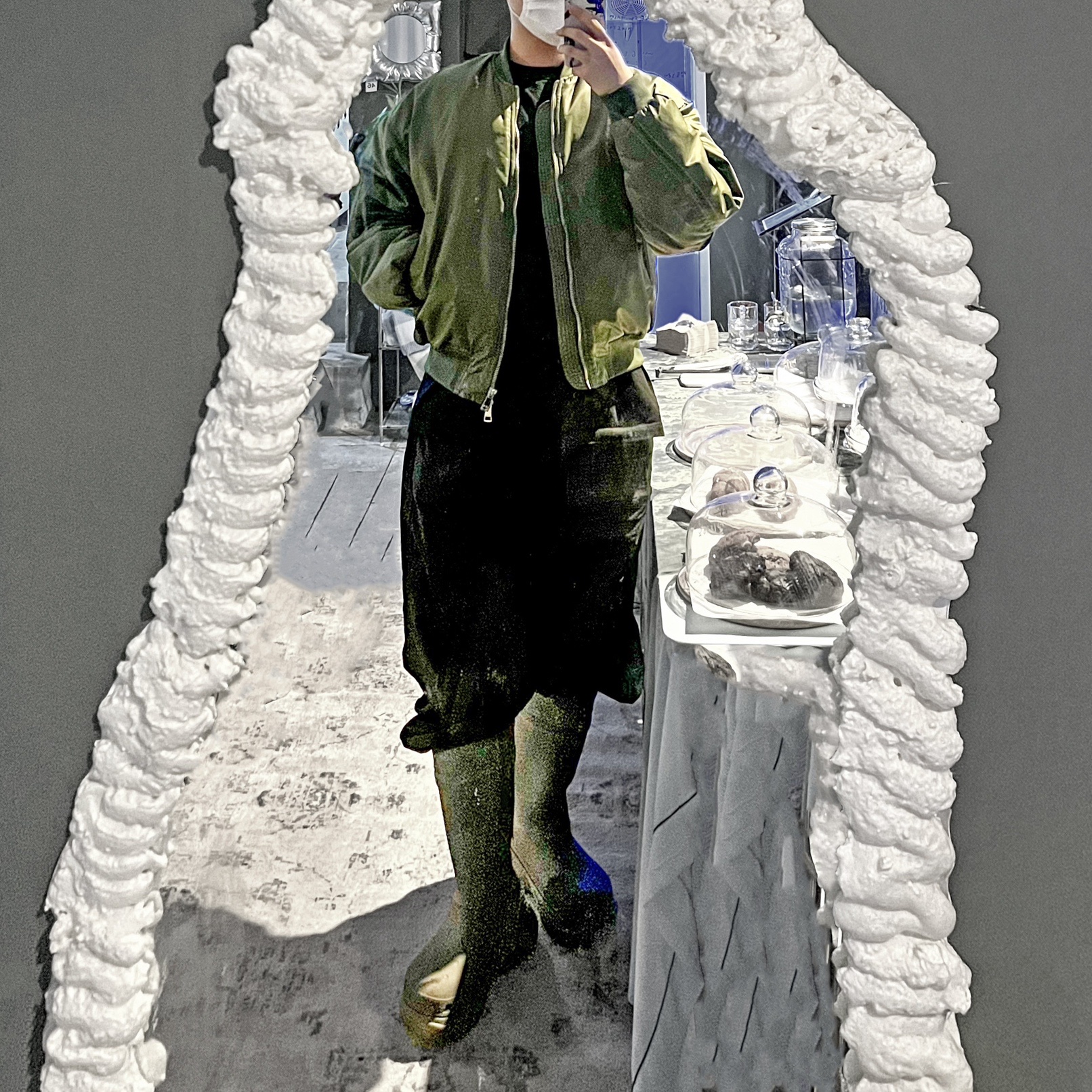 Balenciaga x Crocs Rubber Boot Grey 착용 스타일