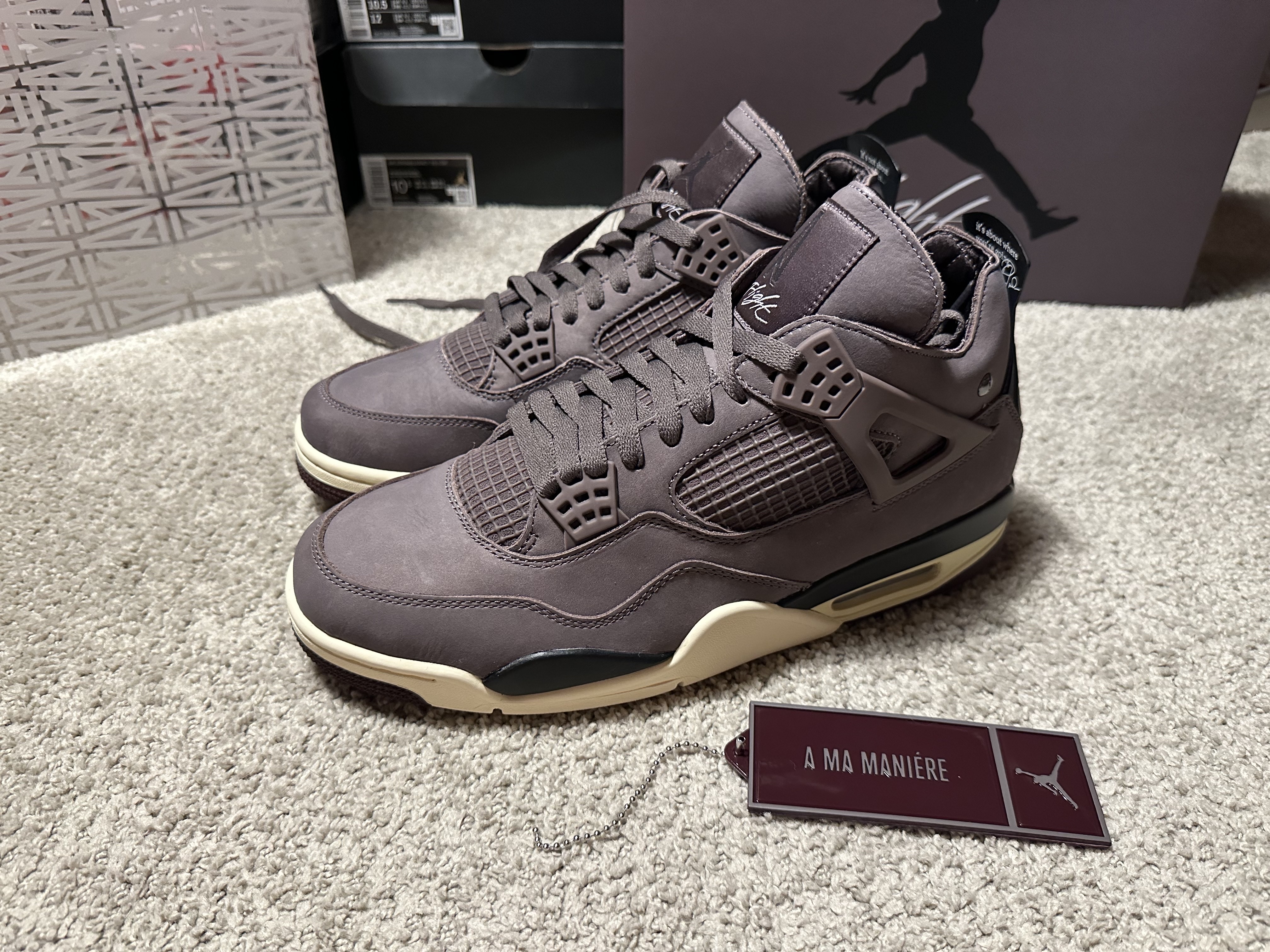 Jordan 4 x A Ma Maniere Retro Violet Ore 착용 스타일 - 1
