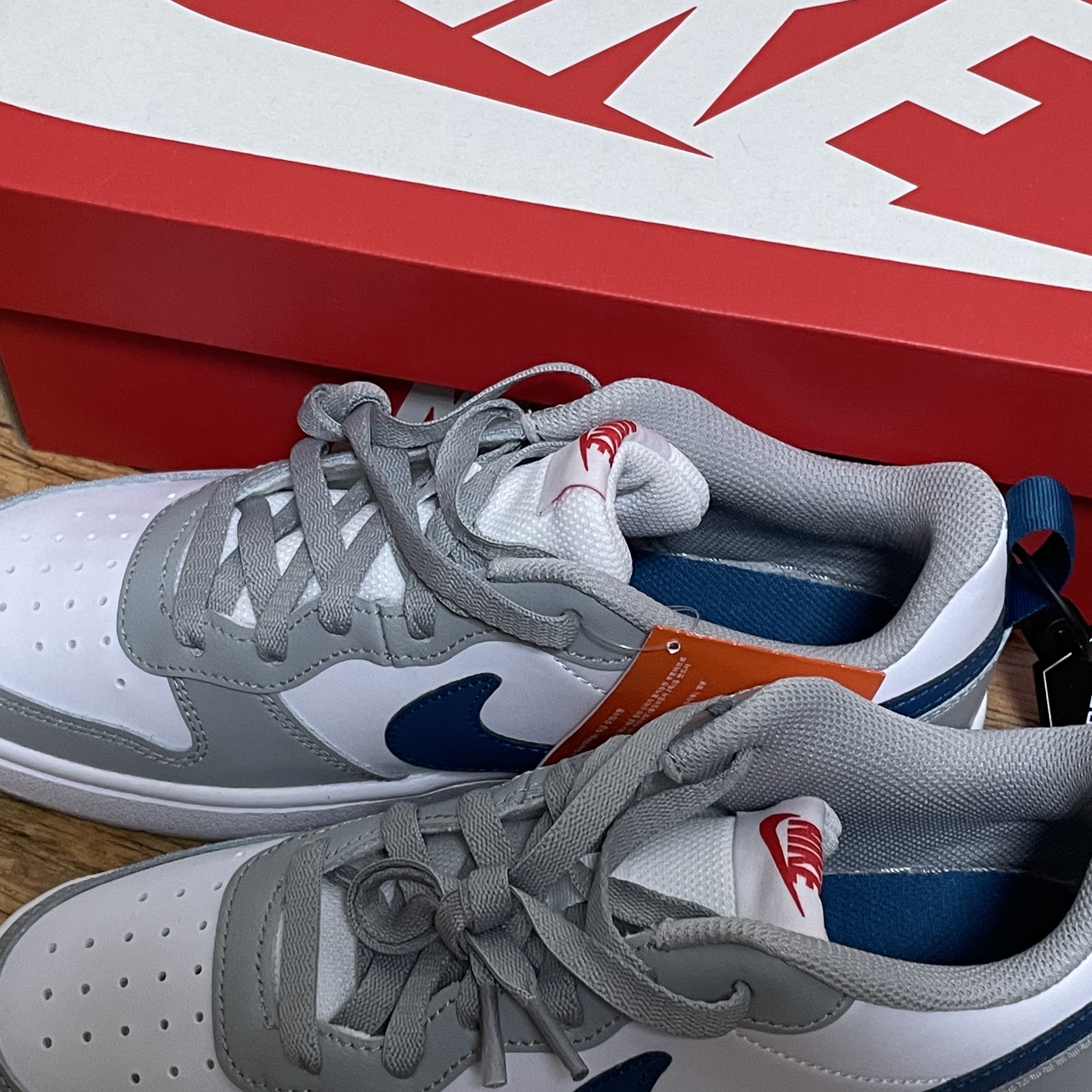 (GS) Nike Court Borough Low 2 Light Smoke Grey 착용 스타일
