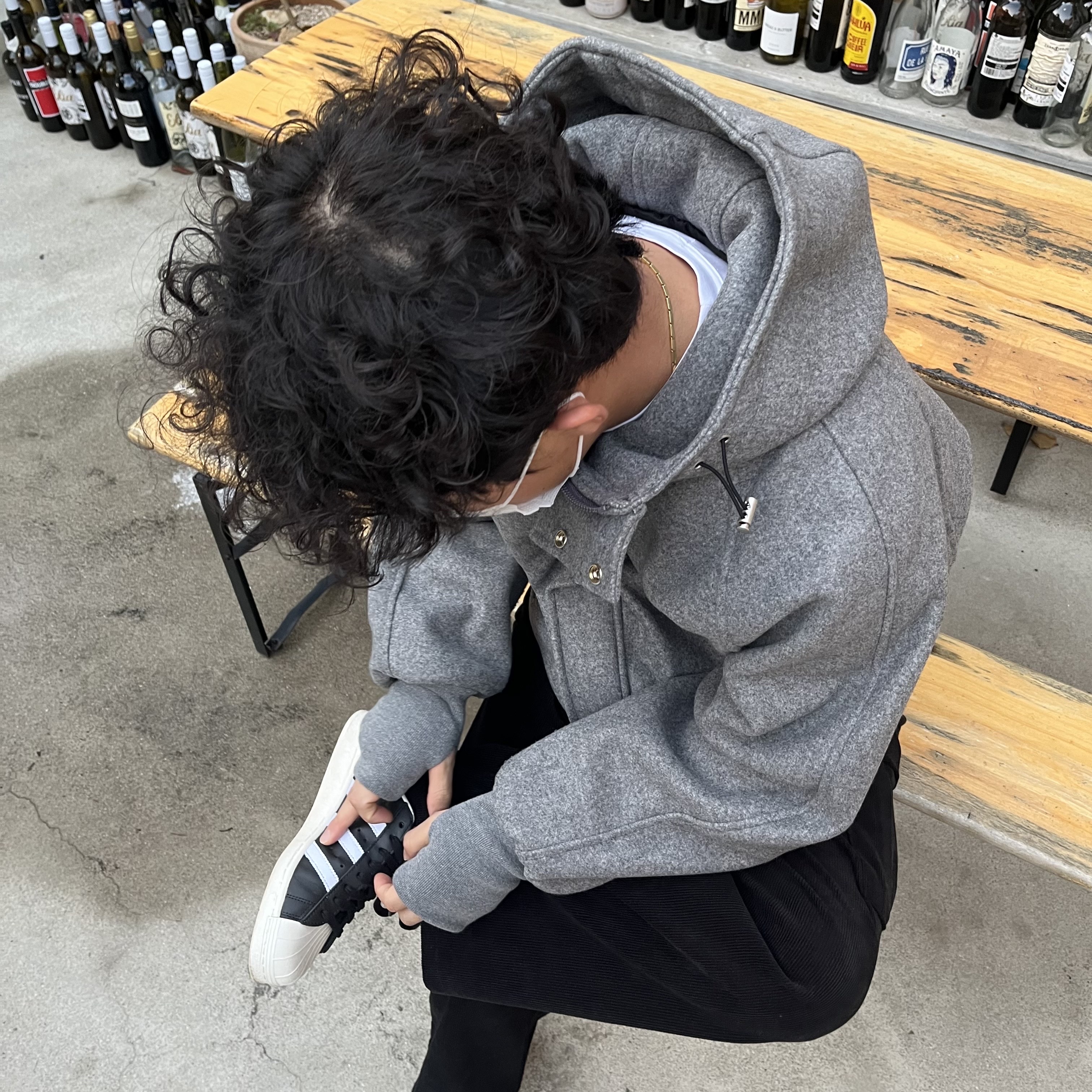 Adidas Superstar 82 FI Core Black 착용 스타일
